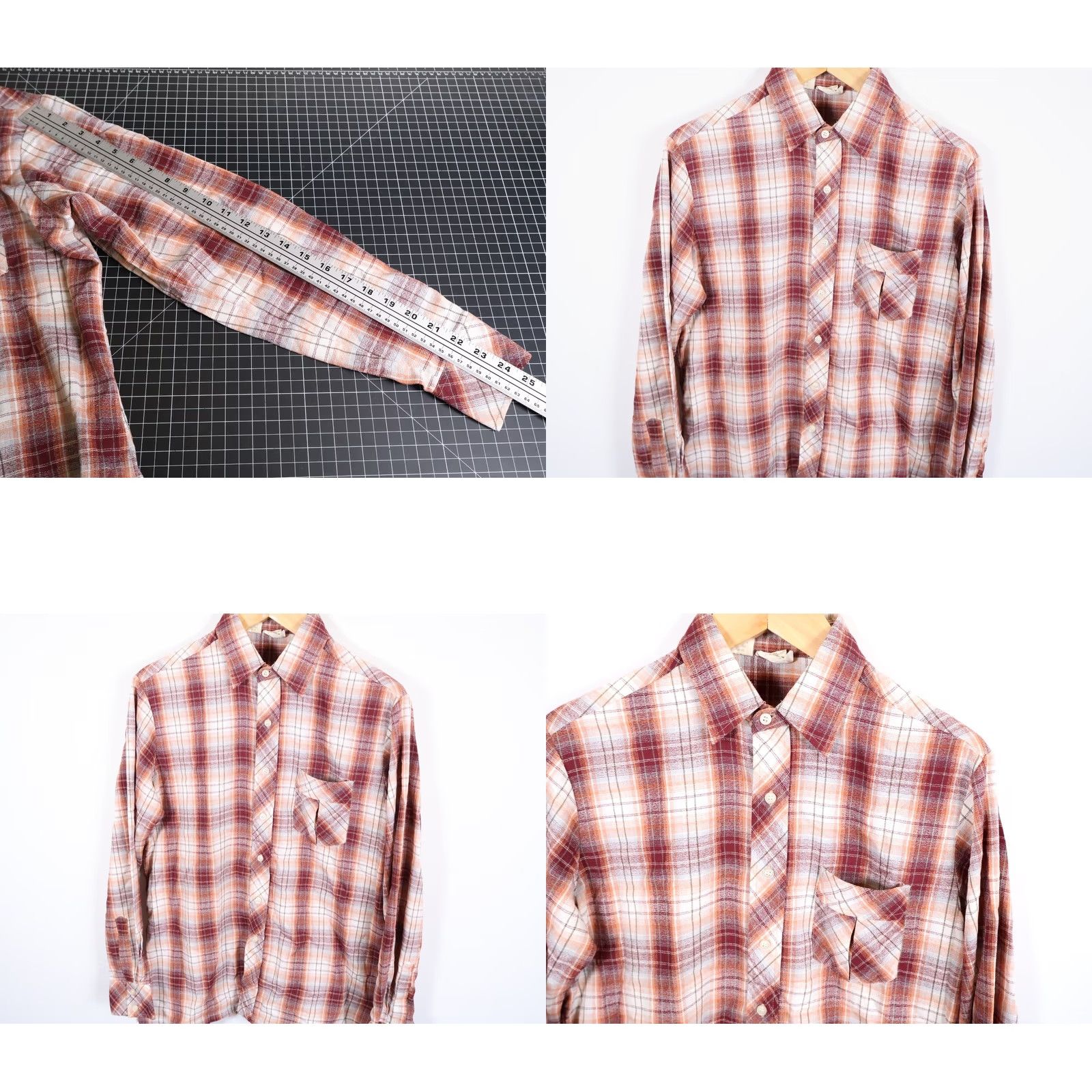 Vintage VINTAGE Kennington Shirt Plaid Button-Up Long Sleeve Men's Large Red Gray Shadow 90s Retro Hipster Grunge Size US L / EU 52-54 / 3 - 8 Thumbnail