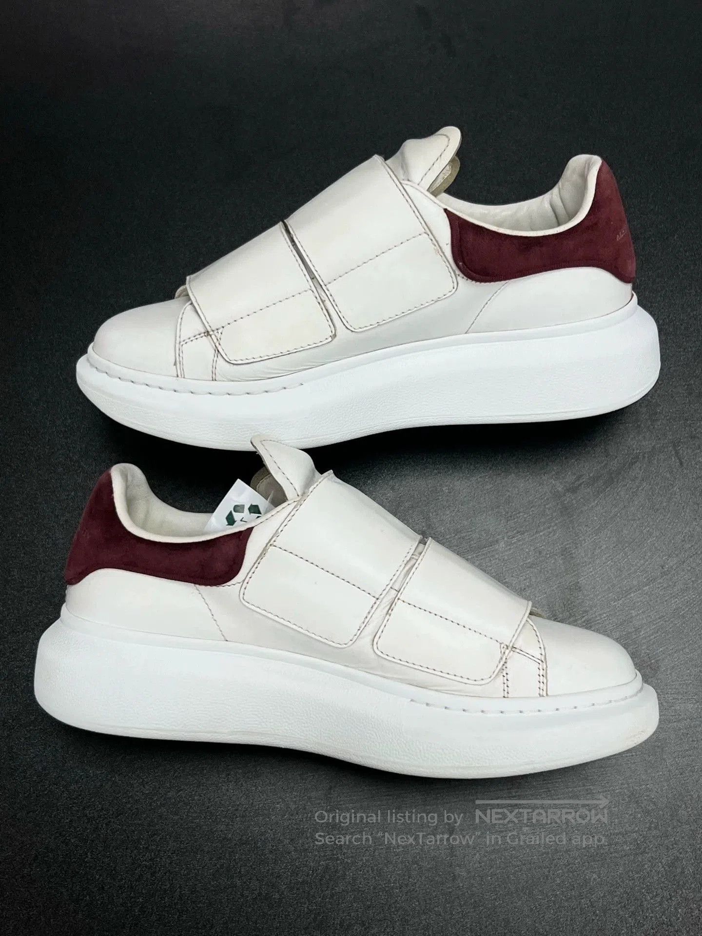 Alexander McQueen mcq white and red velcro sneakers. Size US 6.5 / EU 39-40 - 6 Thumbnail