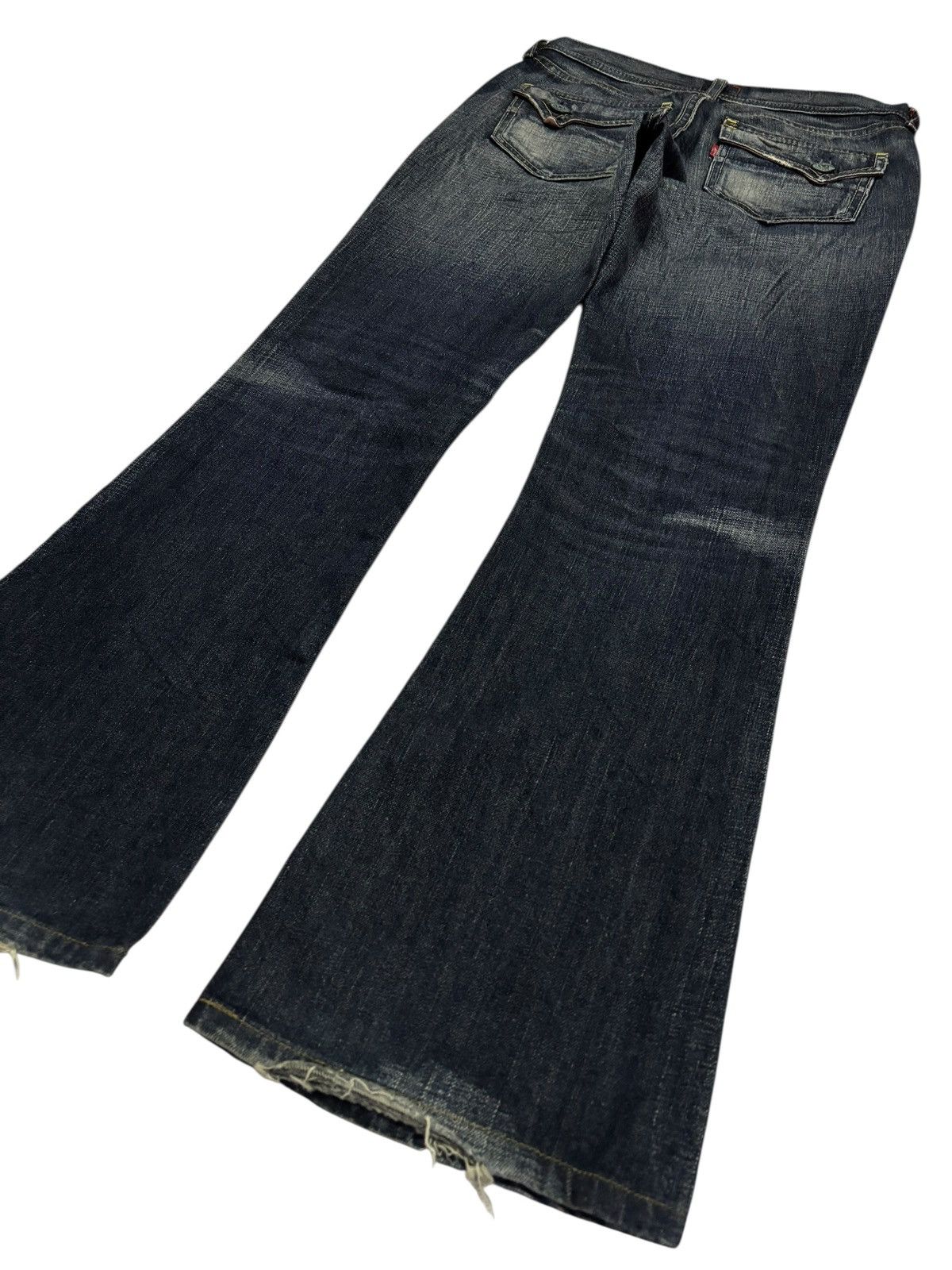 Levi's Vtg 90s Levis Japan 326 Flared Distressed Jeans Size 28" / US 6 / IT 42 - 4 Thumbnail