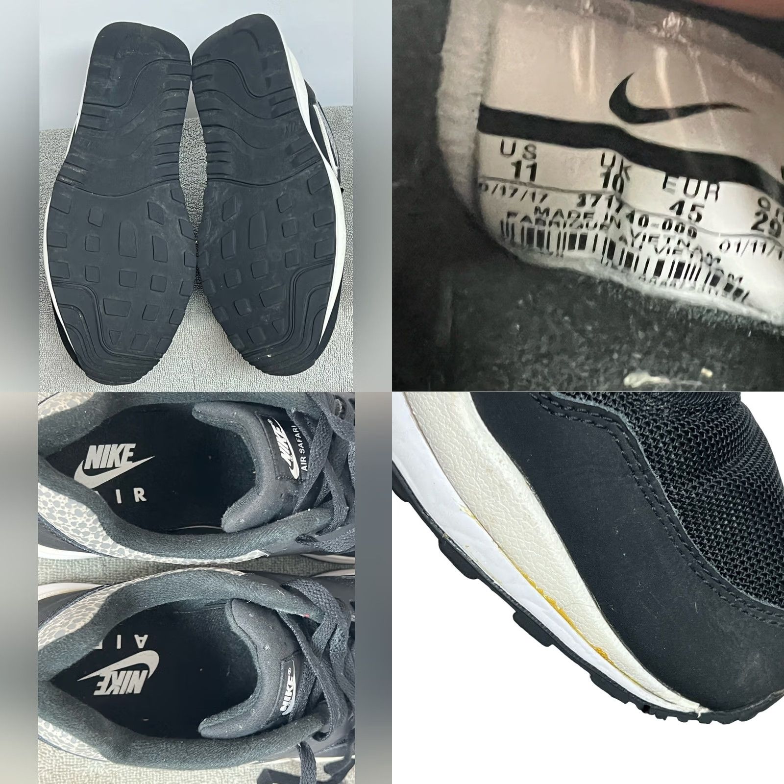Nike Nike Air Safari Cement Sneakers Mens 11 Black White 371740-009 Size US 11 / EU 44 - 8 Thumbnail
