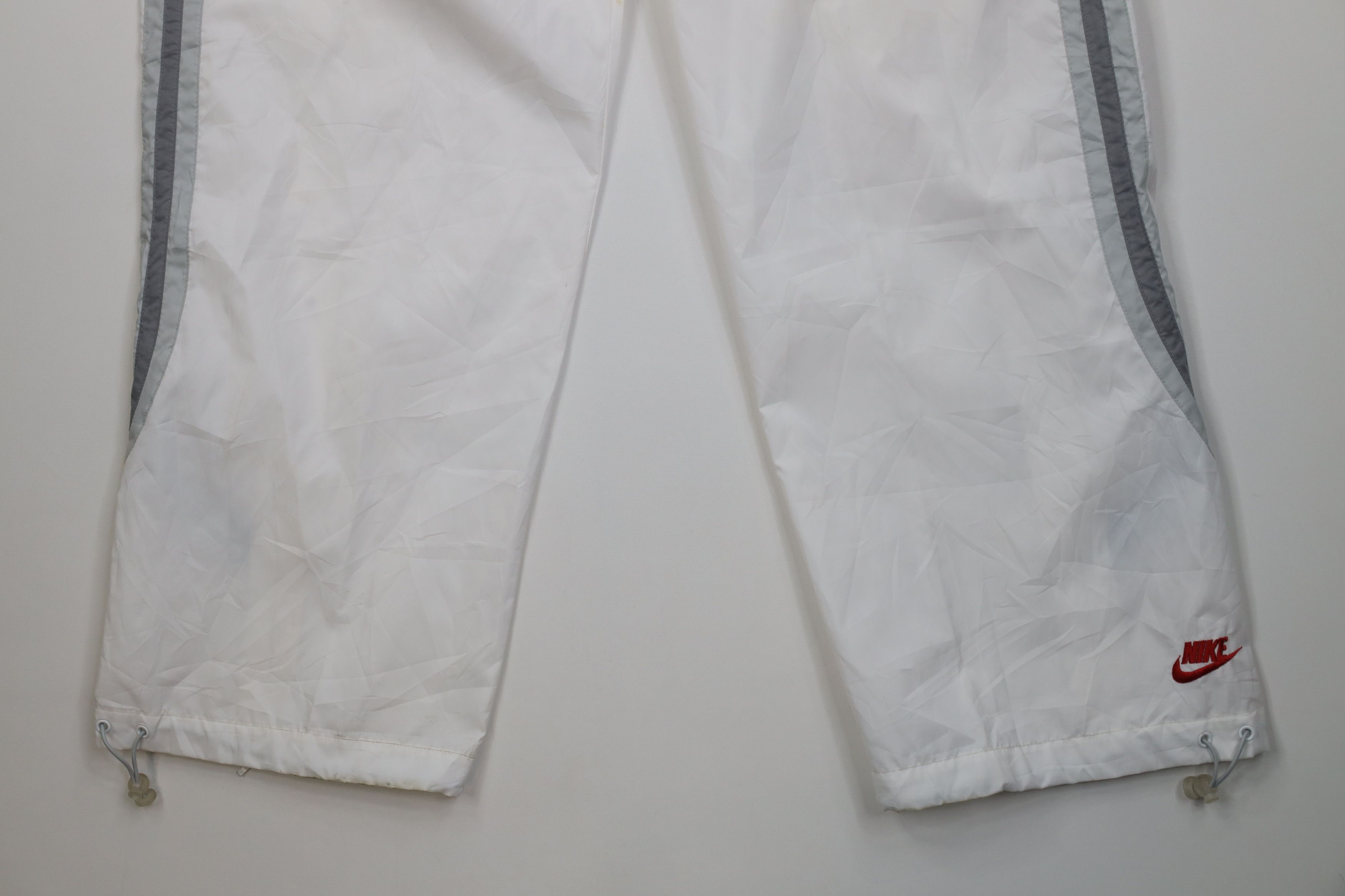 Nike Vintage Y2K Nike Swoosh Wide Leg Windbreaker Pants White Size US 36 / EU 52 - 4 Thumbnail