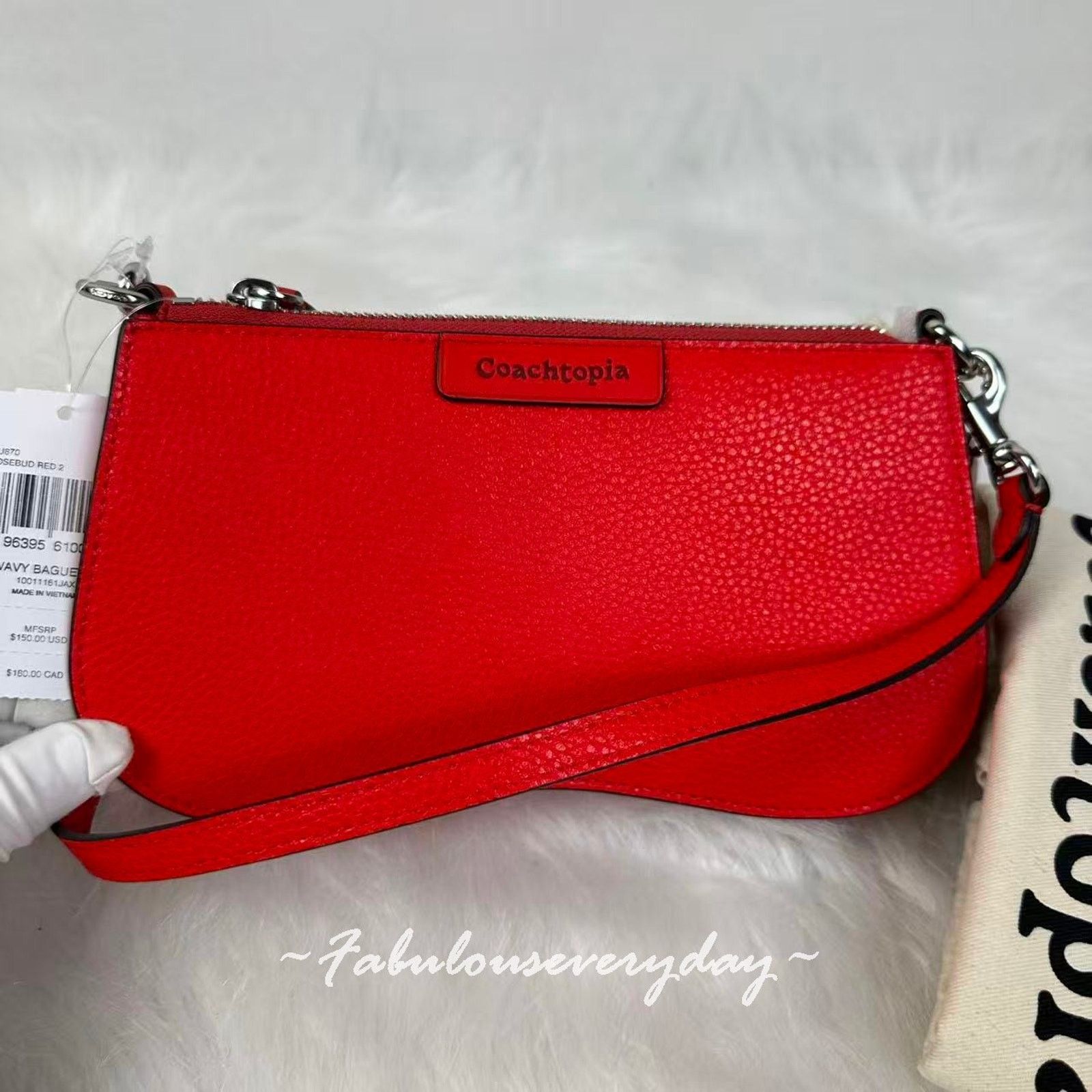 Coach COACH Small Wavy Shoulder Coachtopia Upcrafted Leather Red Size ONE SIZE - 2 Thumbnail
