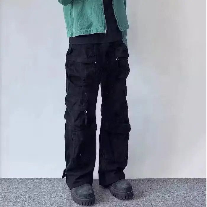 Japanese Brand Multi-pockets Straight Baggy Cargo Pants Size US 32 / EU 48 - 3 Thumbnail