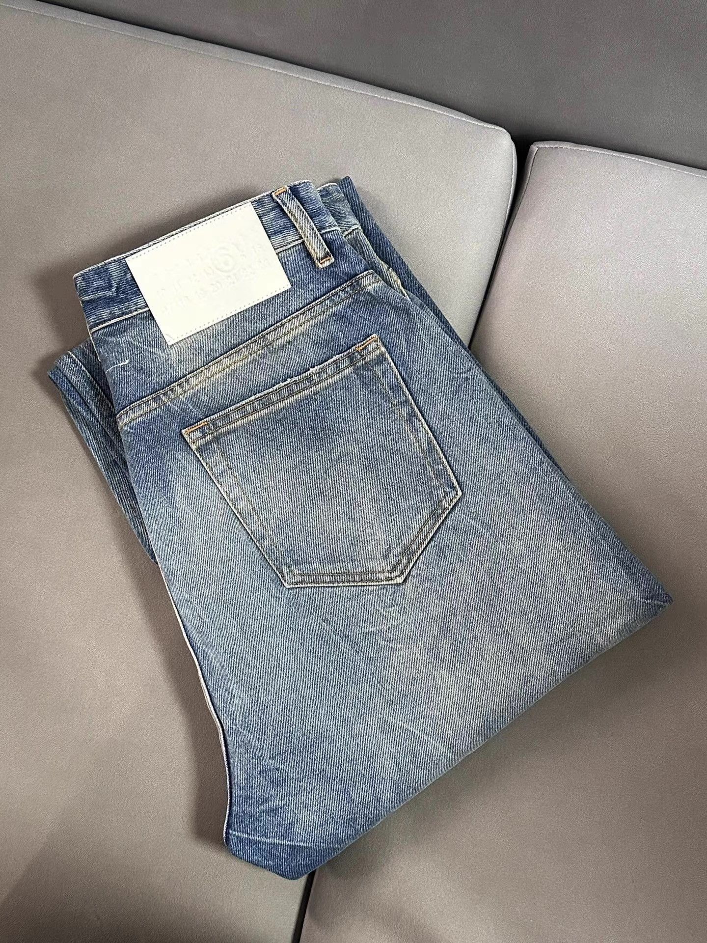 MM6 Blue Denim Distressed Casual Pants Size US 36 / EU 52 - 3 Thumbnail