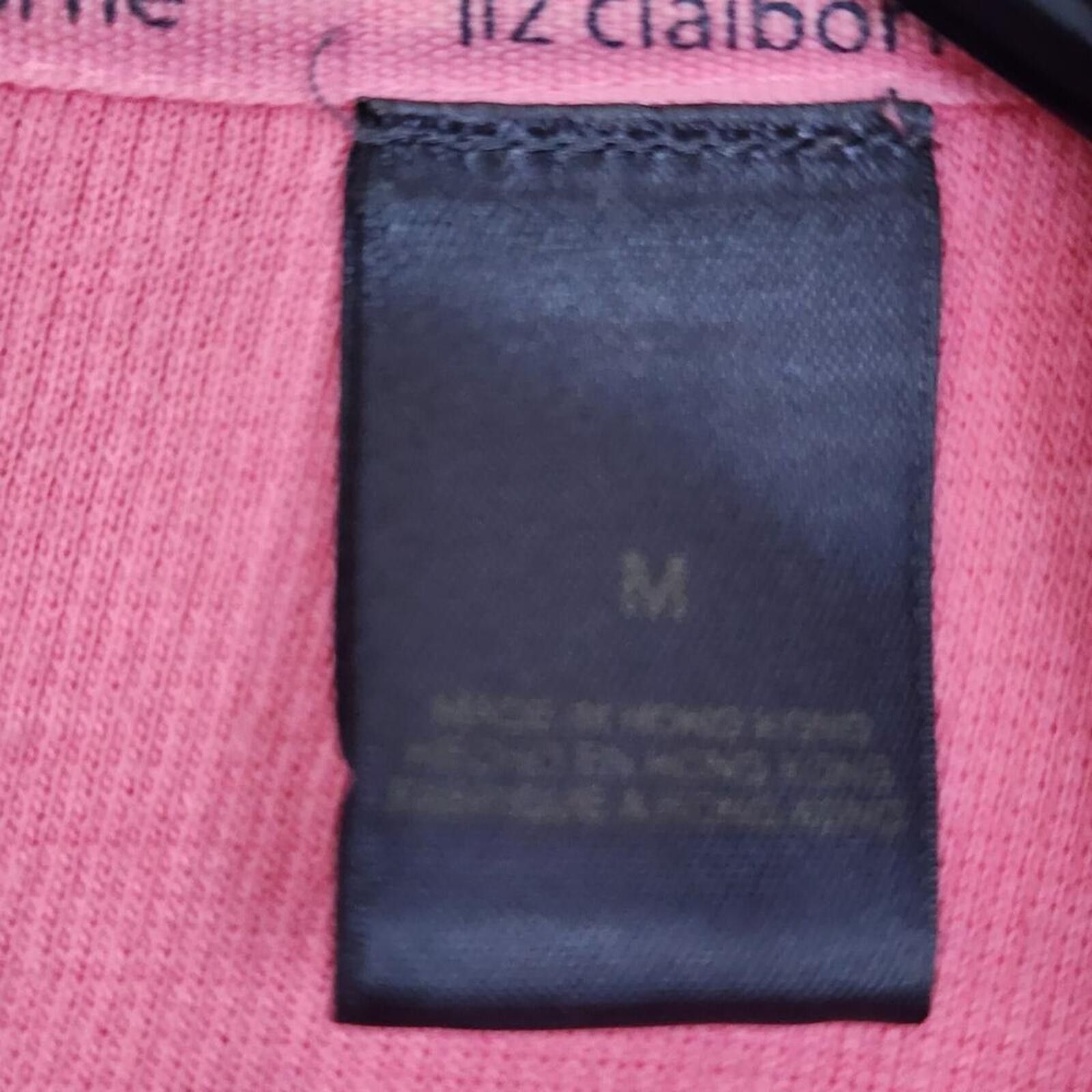 Other 100% Cotton Medium Liz Claiborne Pink Long Sleeve Jacket Size M / US 6-8 / IT 42-44 - 3 Thumbnail
