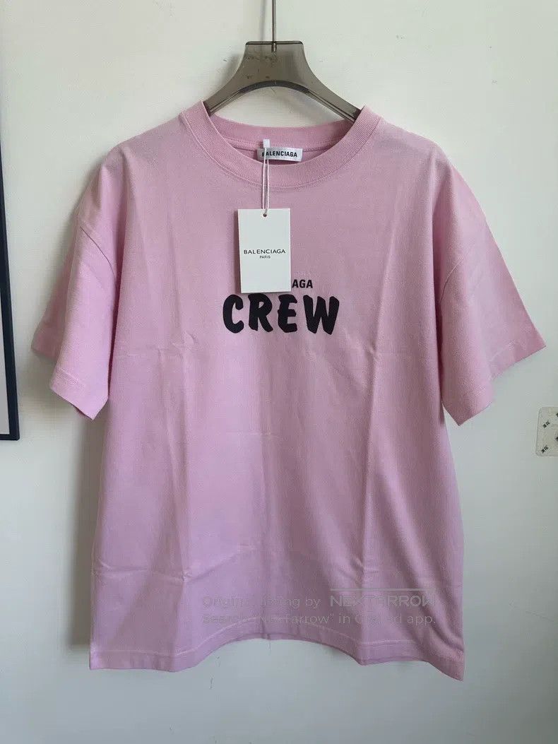 Balenciaga Balenciaga Crew Letter Print Short Sleeve T-Shirt Size M / US 6-8 / IT 42-44 - 1 Thumbnail