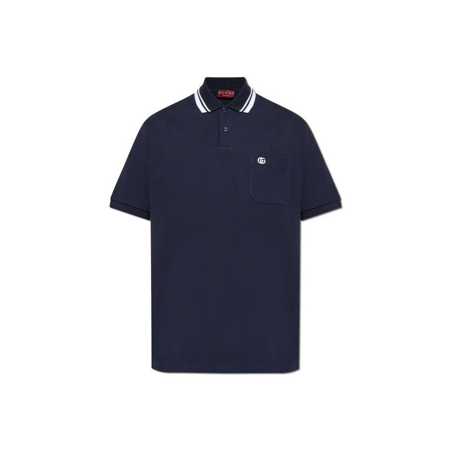 トップス GUCCI by TOM FORD knit polo shirts navy Gucci Gucci Tom Ford Era Monogram Polo Shirt Men's XL | Grailed