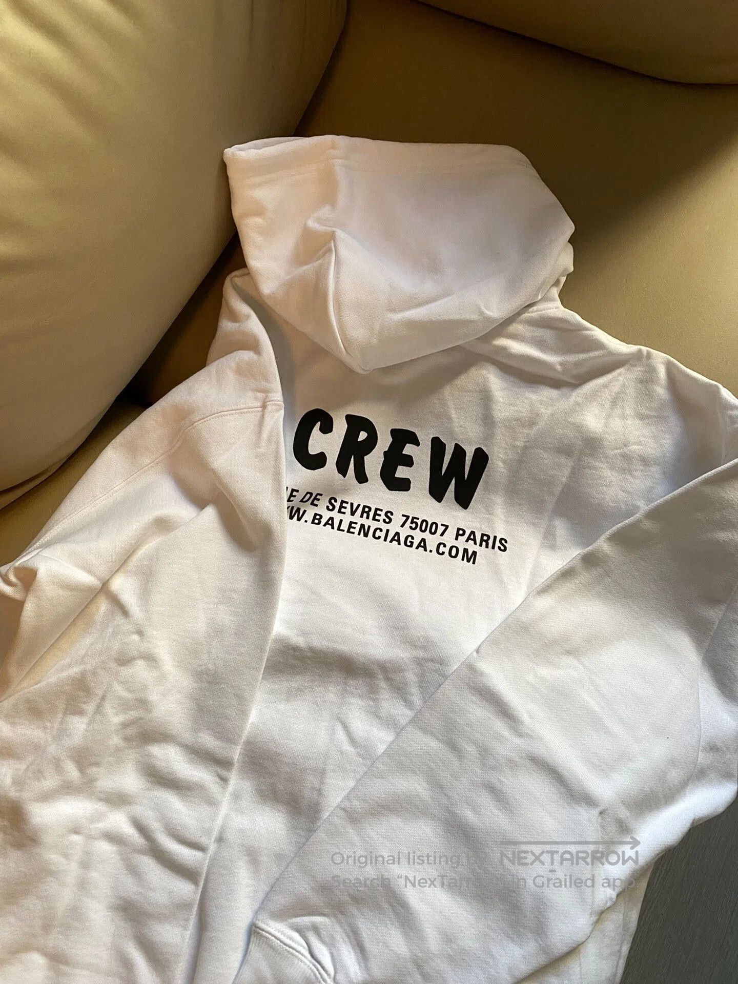 Balenciaga Balenciaga CREW White Hoodie XS. Size US XS / EU 42 / 0 - 6 Thumbnail