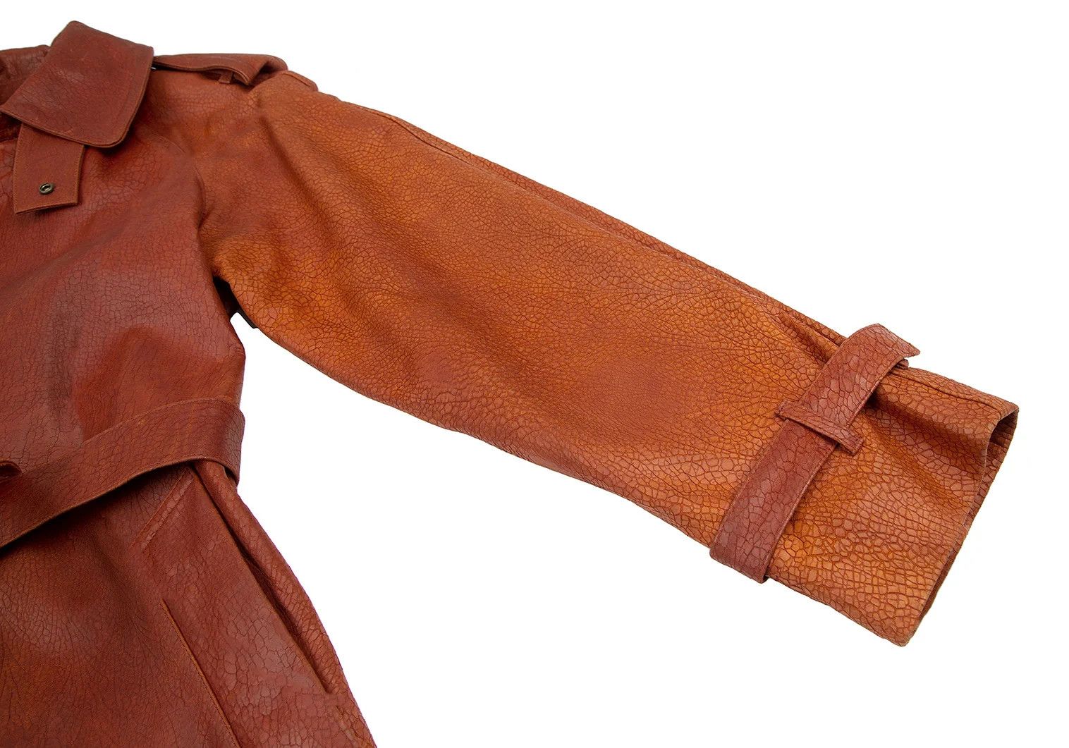 Jean Paul Gaultier Leather Trench Coat in Brown Size 48 Size US M / EU 48-50 / 2 - 6 Thumbnail