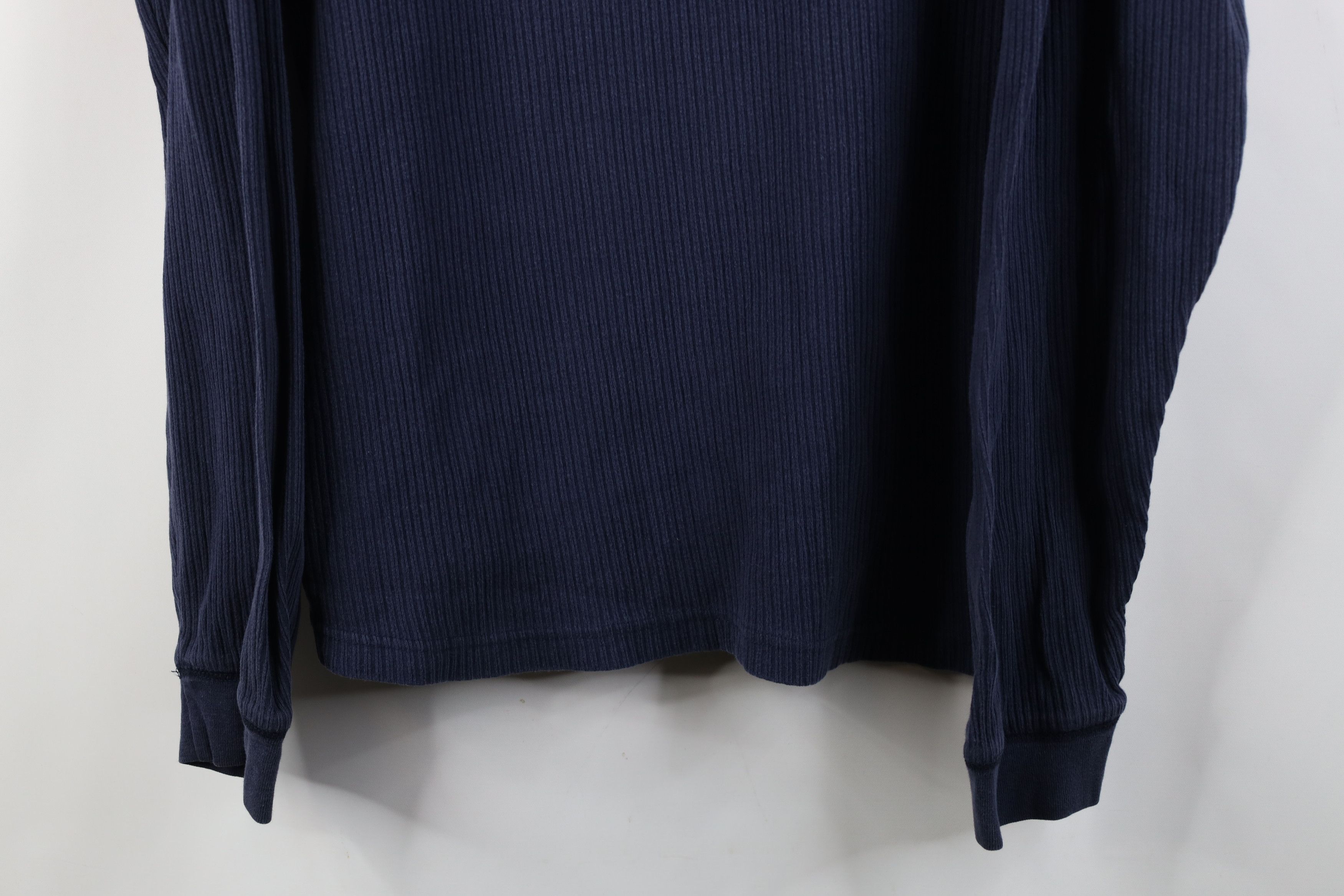 Vintage Vintage 90s Streetwear Ribbed Long Sleeve Henley T-Shirt Size US L / EU 52-54 / 3 - 3 Thumbnail