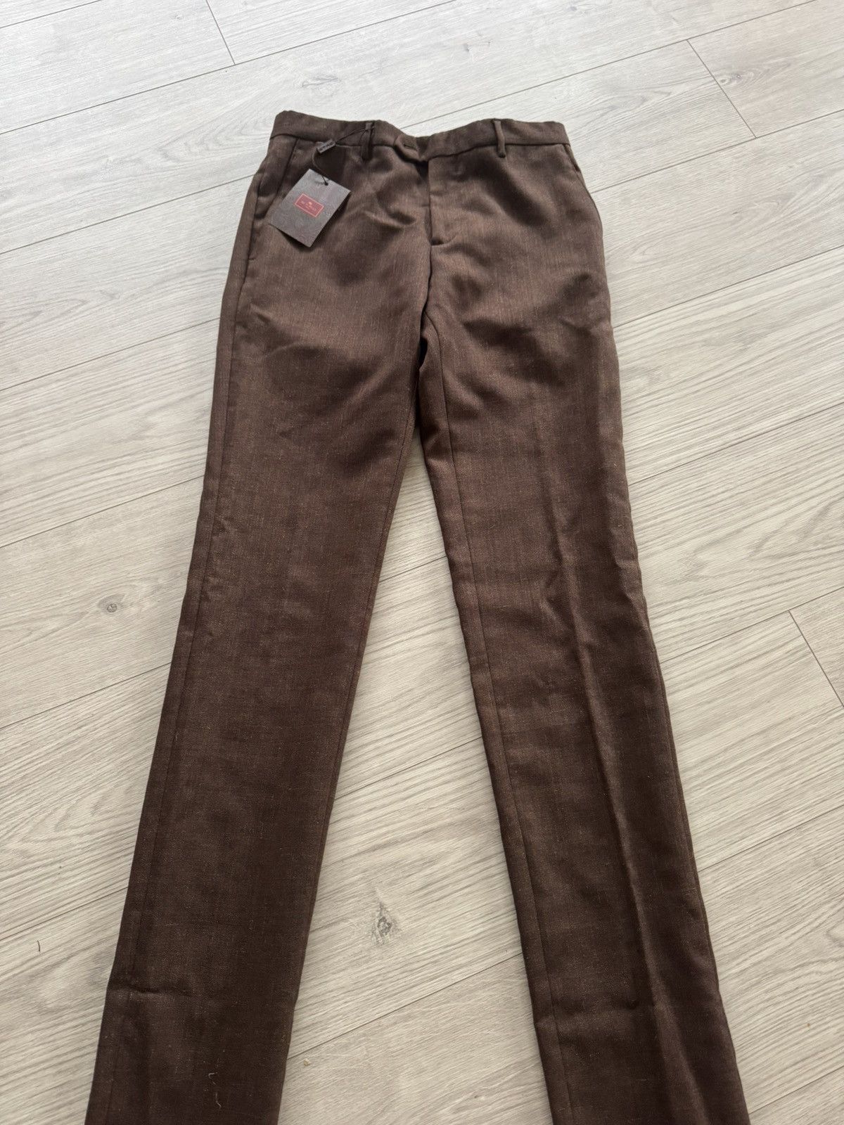 Etro Etro Burgundy wool and viscose blend trousers Size US 29 - 1 Thumbnail