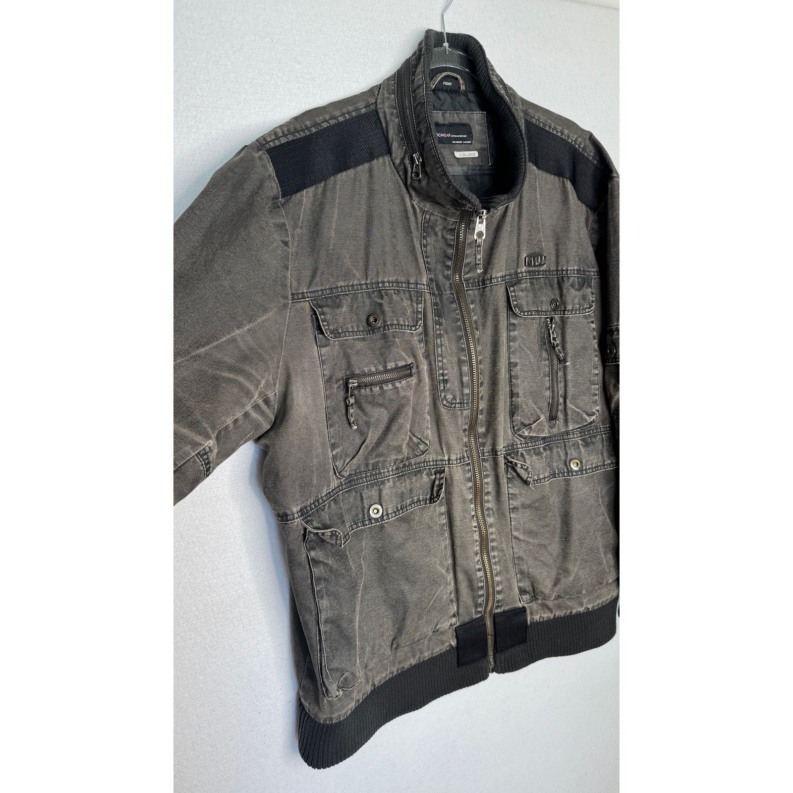 Rocawear Y2K Rocawear R Plus Gray Utility Bomber Jacket Tagged 3XL Size US XXL / EU 58 / 5 - 8 Thumbnail