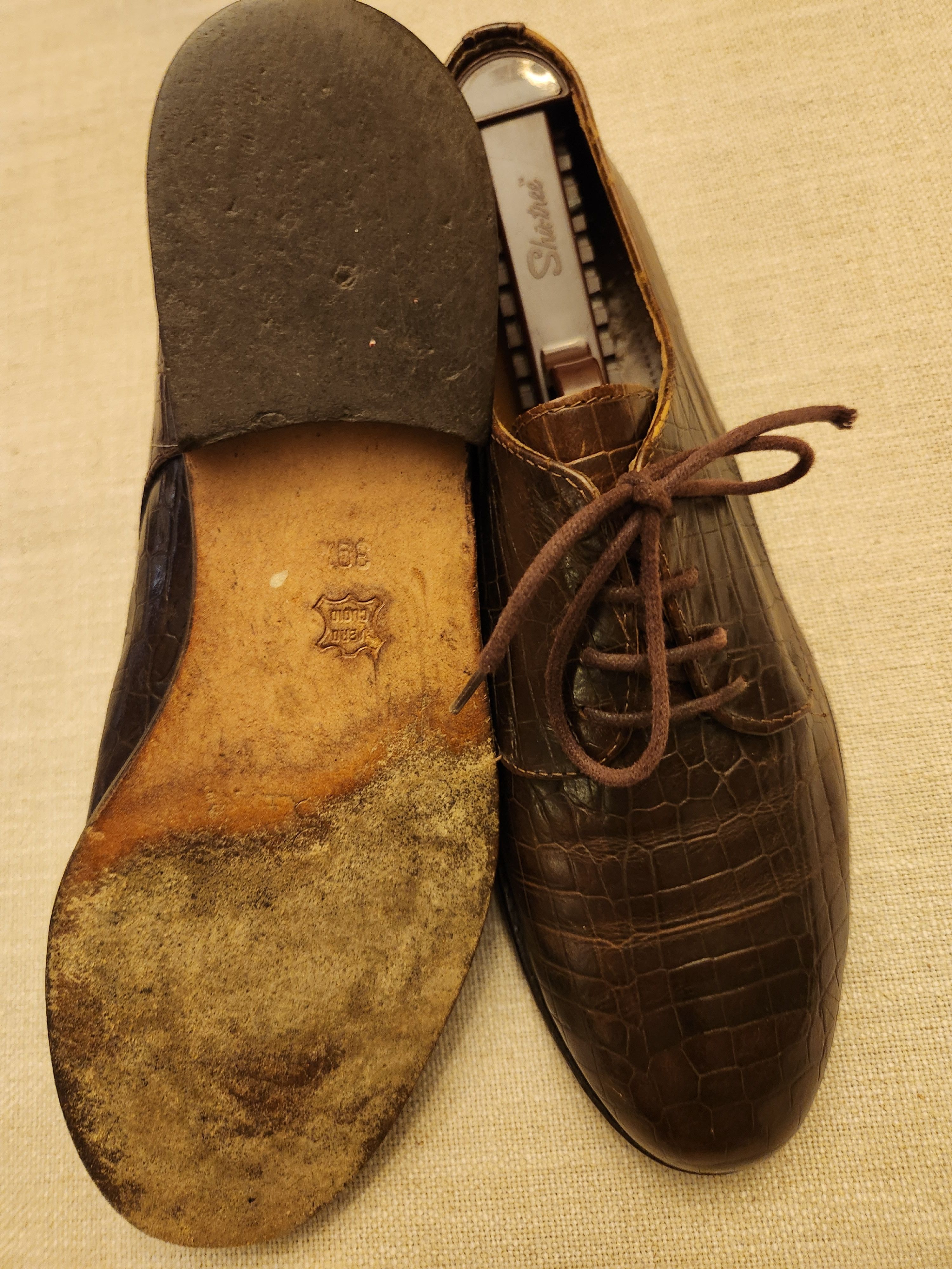 Other Vtg Joan & David Unisex Allegator Embossed Lace up Shoes Size US 6.5 / EU 39-40 - 3 Thumbnail