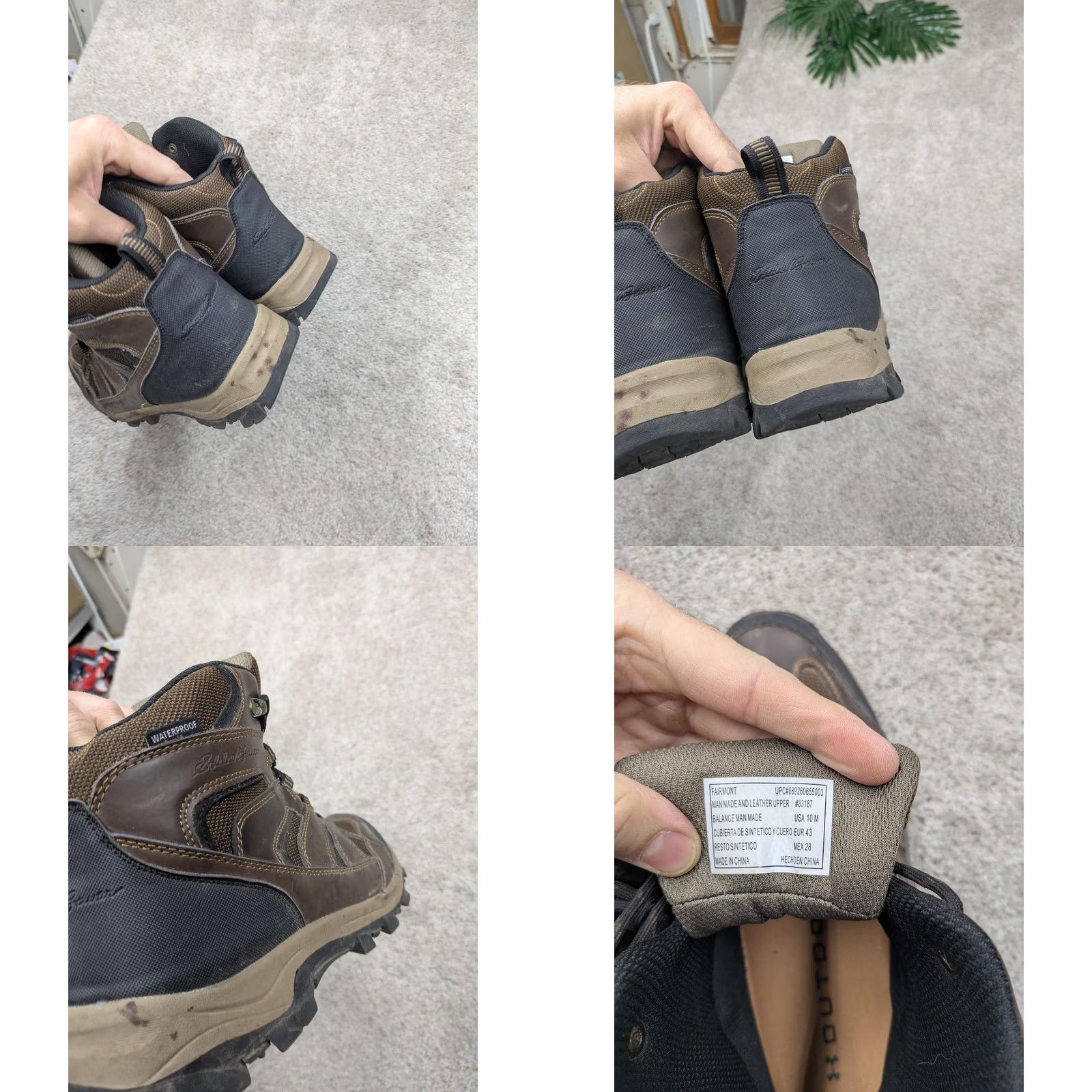 Eddie Bauer Fairmont Waterproof Hiking Boots Brown Size 9.5 M Eddie Bauer Boot Mens Size 10 Brown Fairmont Waterproof  main image 3