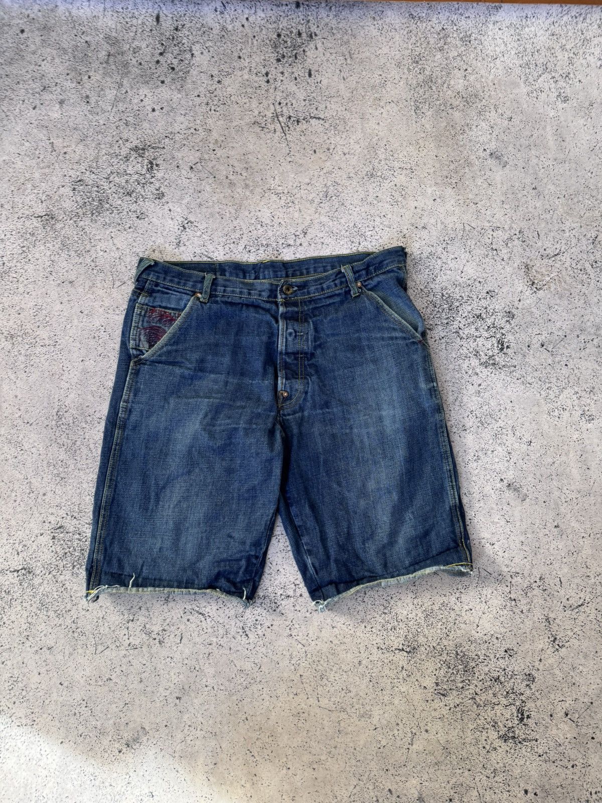 Japanese Brand Red Monkey Company SENSOUKIRAI size 36 baggy blueshort jeans Size US 36 / EU 52 - 6 Thumbnail