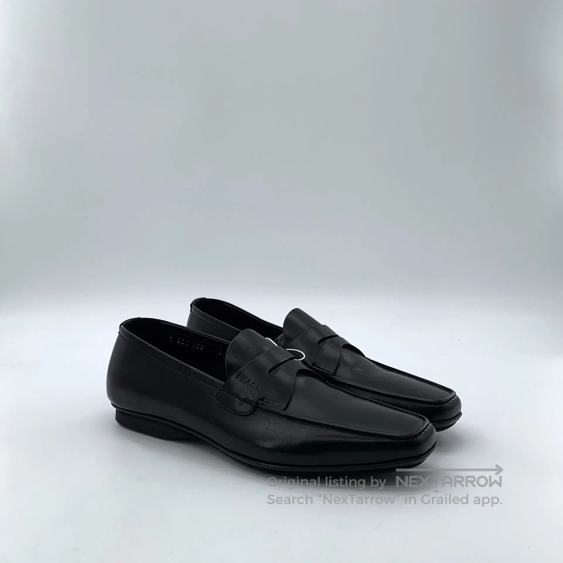Prada Prada Black leather square toe casual flat one-step single Size US 6 / EU 39 - 2 Thumbnail