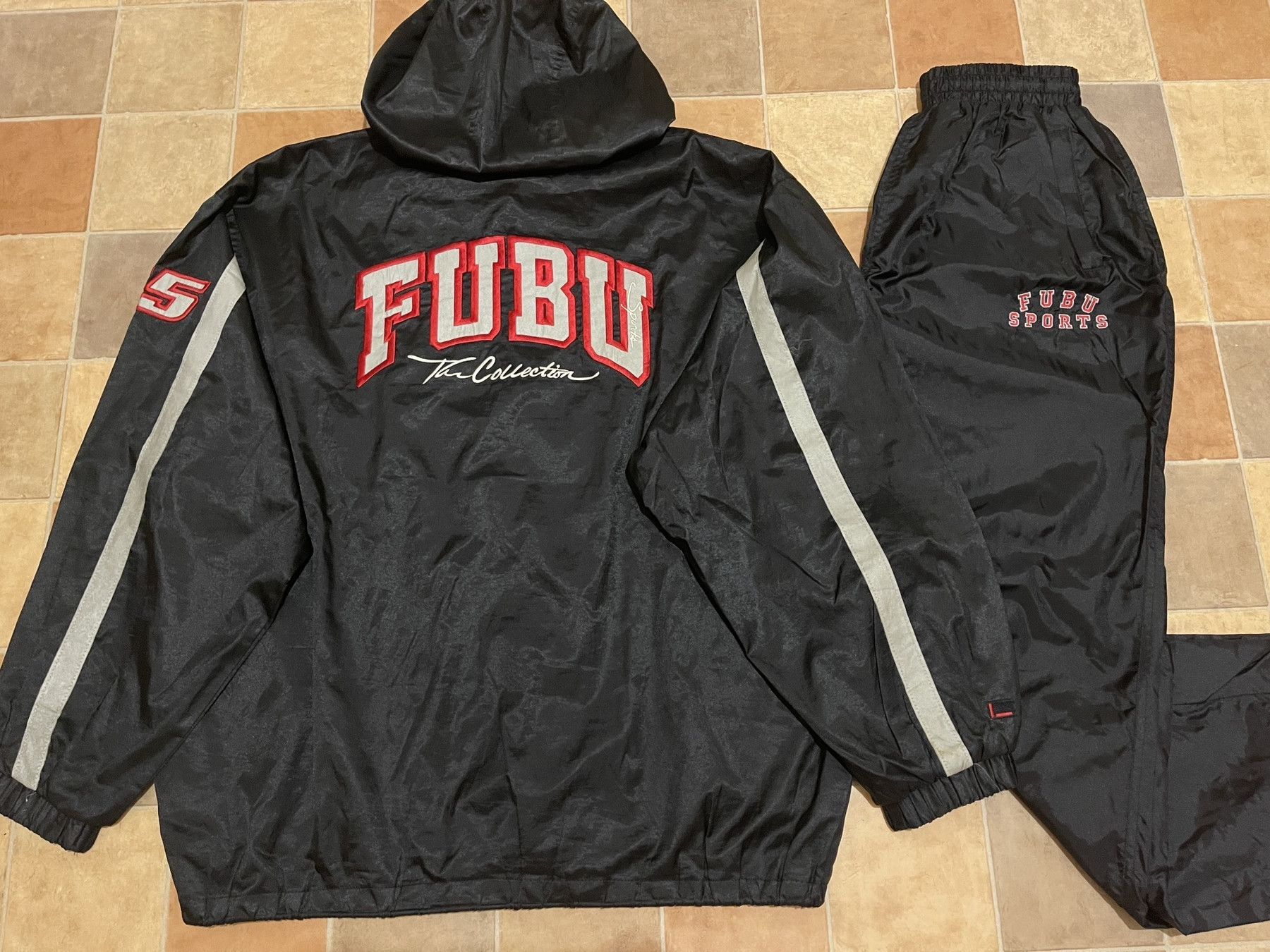 Fubu FUBU tracksuit, baggy track suit jacket and pants set 90s XL Size US XL / EU 56 / 4 - 4 Thumbnail