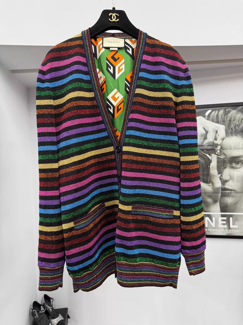 Gucci Gucci Colorful striped cardigan jacket Size M / US 6-8 / IT 42-44 - 1 Thumbnail
