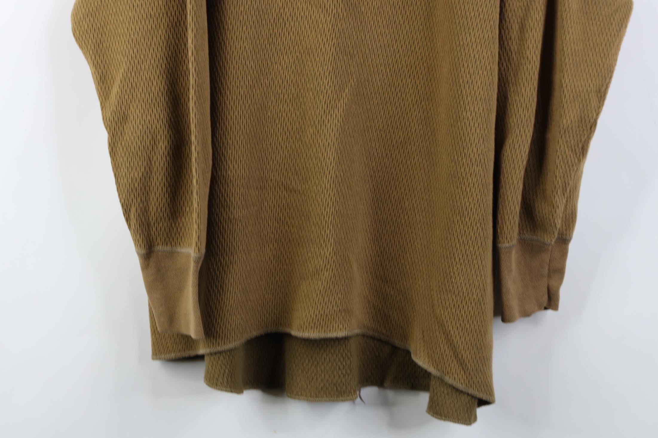Vintage Vintage 90s Streetwear Thermal Waffle Knit T-Shirt Breen Size US XL / EU 56 / 4 - 3 Thumbnail