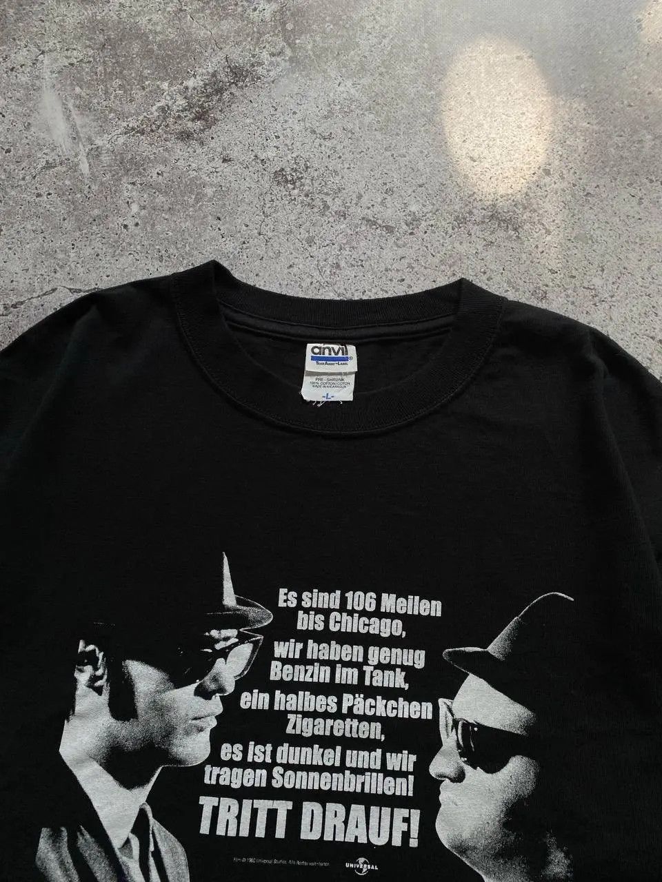 Vintage THE BLUES BROTHERS 1980 UNIVERSAL STUDIOS PROMO MOVIE TEE Size US L / EU 52-54 / 3 - 3 Thumbnail