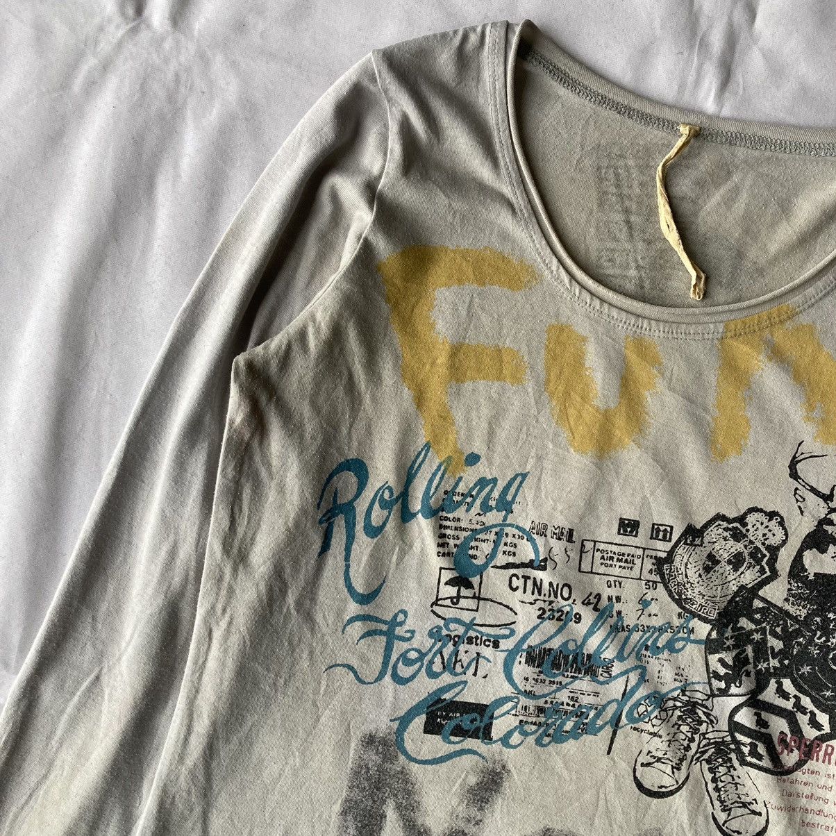 Beauty Beast × Hysteric Glamour × Japanese Brand Y2K Grunge Distressed Fun Now Abstract Long Sleeve Tees Size US M / EU 48-50 / 2 - 3 Thumbnail