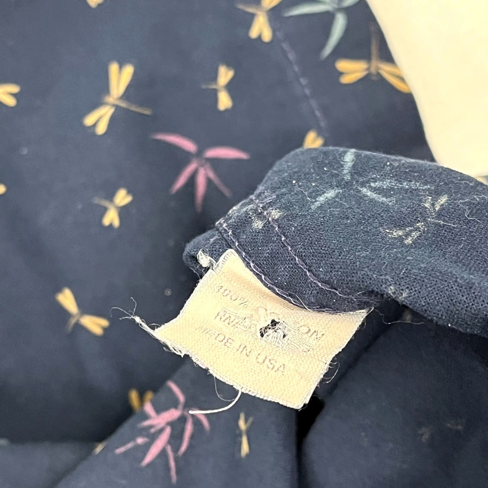 Vintage Blade + Blue USA Shirt Mens L Button-Up Short Sleeve Cam Blue Butterfly Print Preppy S/S Size US L / EU 52-54 / 3 - 3 Thumbnail
