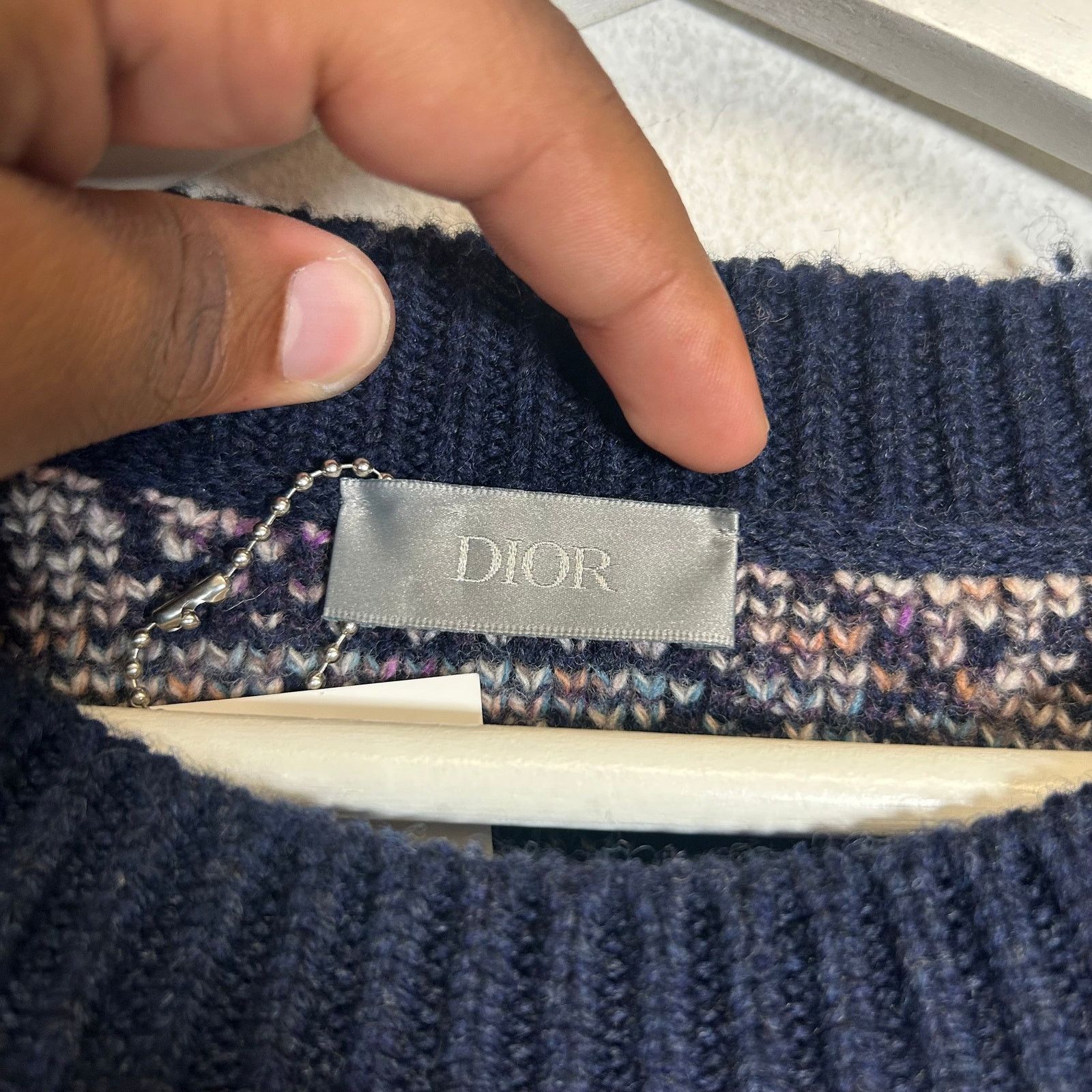 Dior Dior Navy Oblique Sweater Size XL Size US XL / EU 56 / 4 - 3 Thumbnail