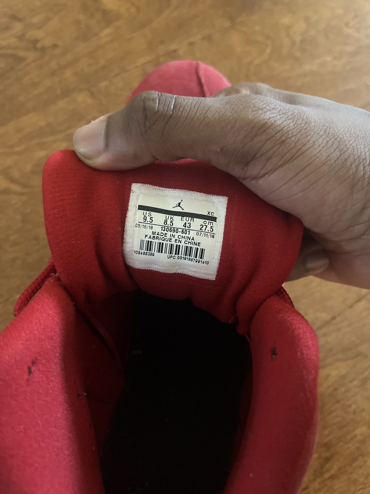 Jordan Brand Jordan 12 Retro ‘Gym Red’ (2018) Size US 9.5 / EU 42-43 - 6 Thumbnail