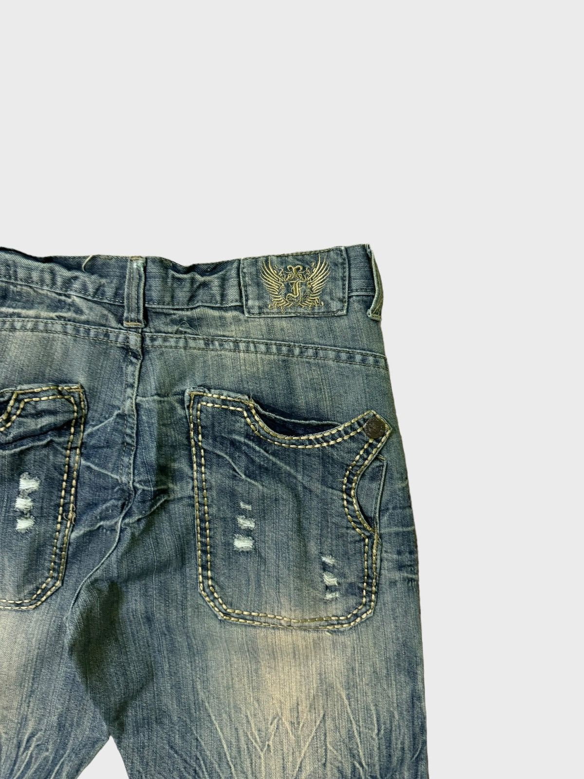 FUSAI × Vintage VINTAGE F.U.S.A.I CLAW MARK ACID WASH DENIM JEANS Size US 30 / EU 46 - 11 Thumbnail