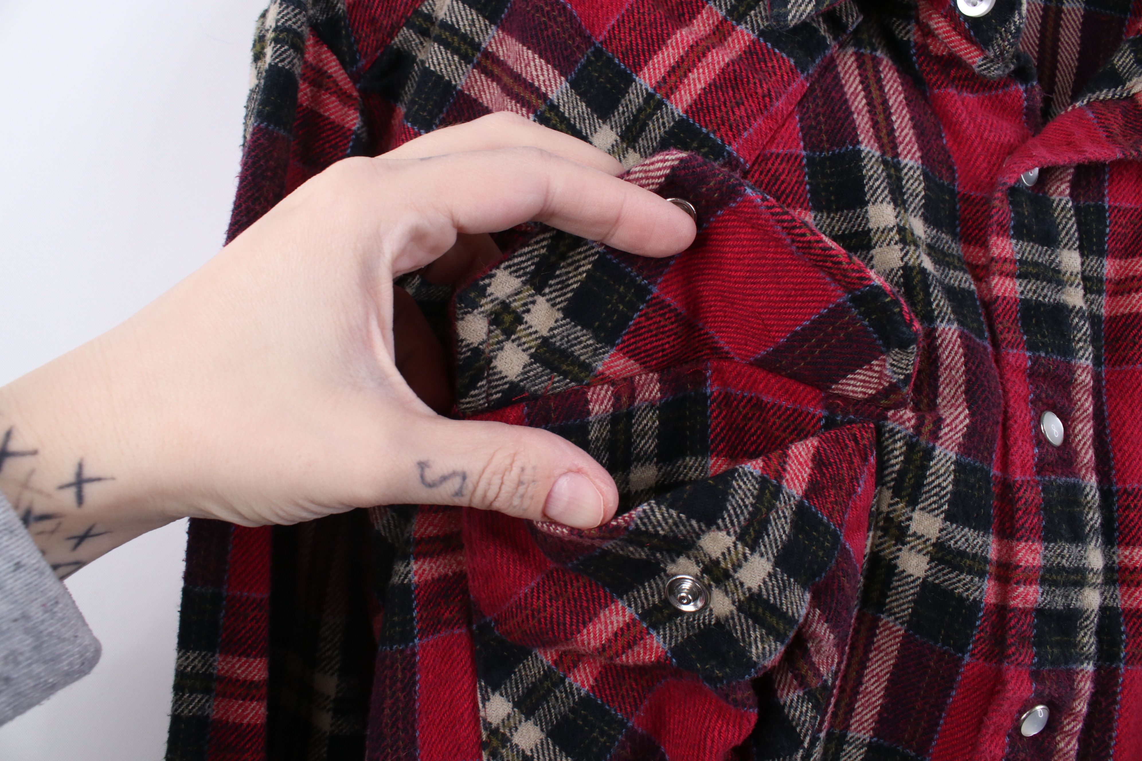 Vintage Vintage 90s Streetwear Western Flannel Snap Button Shirt Size US L / EU 52-54 / 3 - 6 Thumbnail