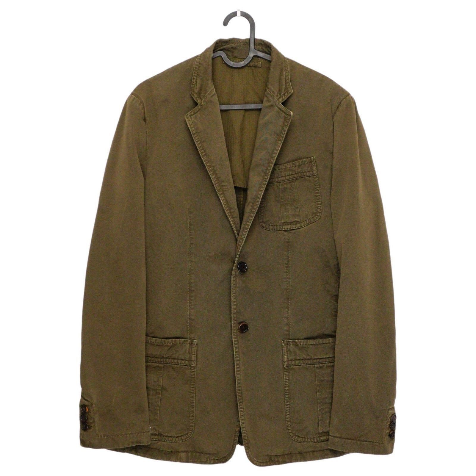 Prada Prada Linea Rossa SS06 Tab Logo Khaki Twill Work Jacket Size US M / EU 48-50 / 2 - 1 Thumbnail