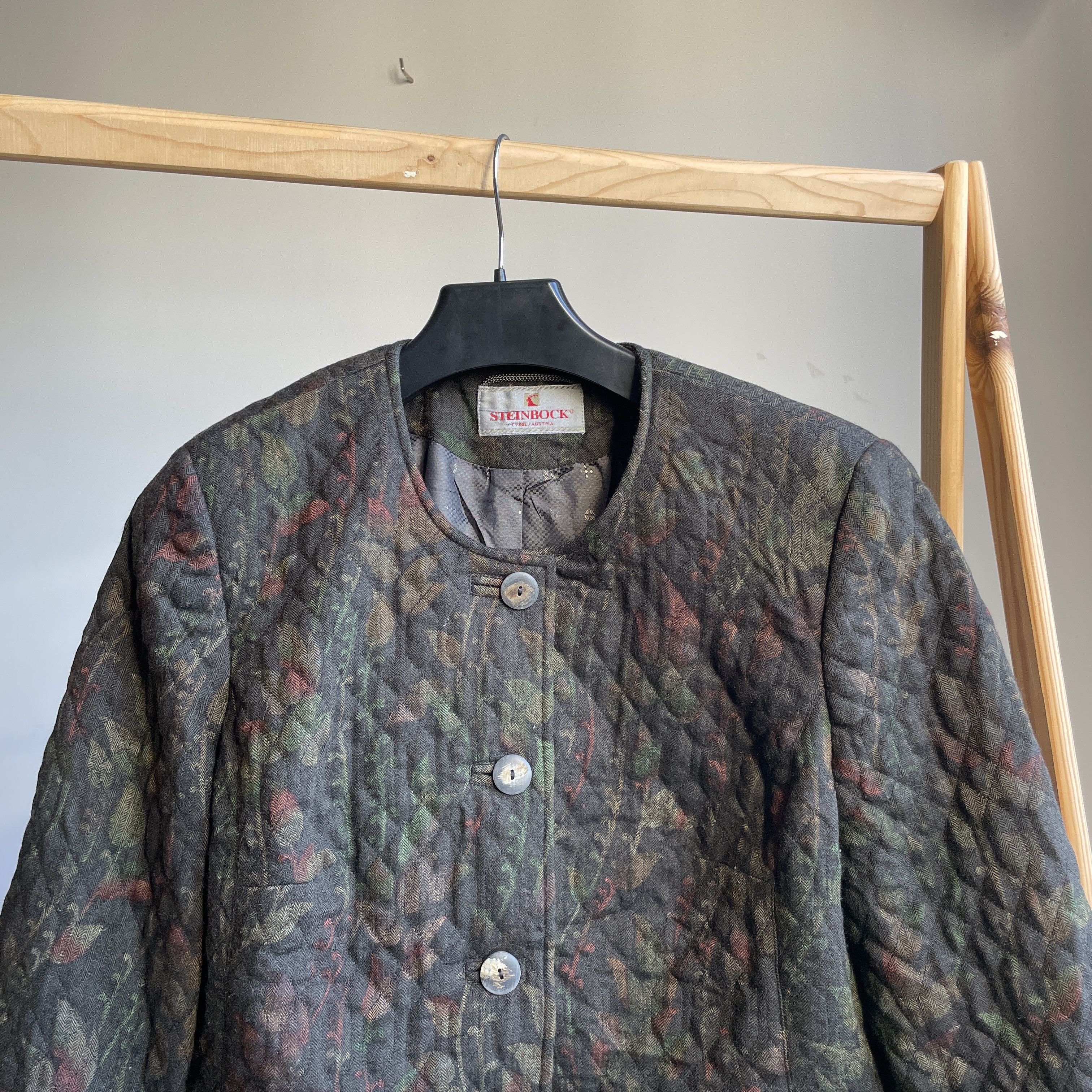 Other Steinbock Tyrol Austria Wool Quilted Collarless Jacket Size XL / US 12-14 / IT 48-50 - 3 Thumbnail
