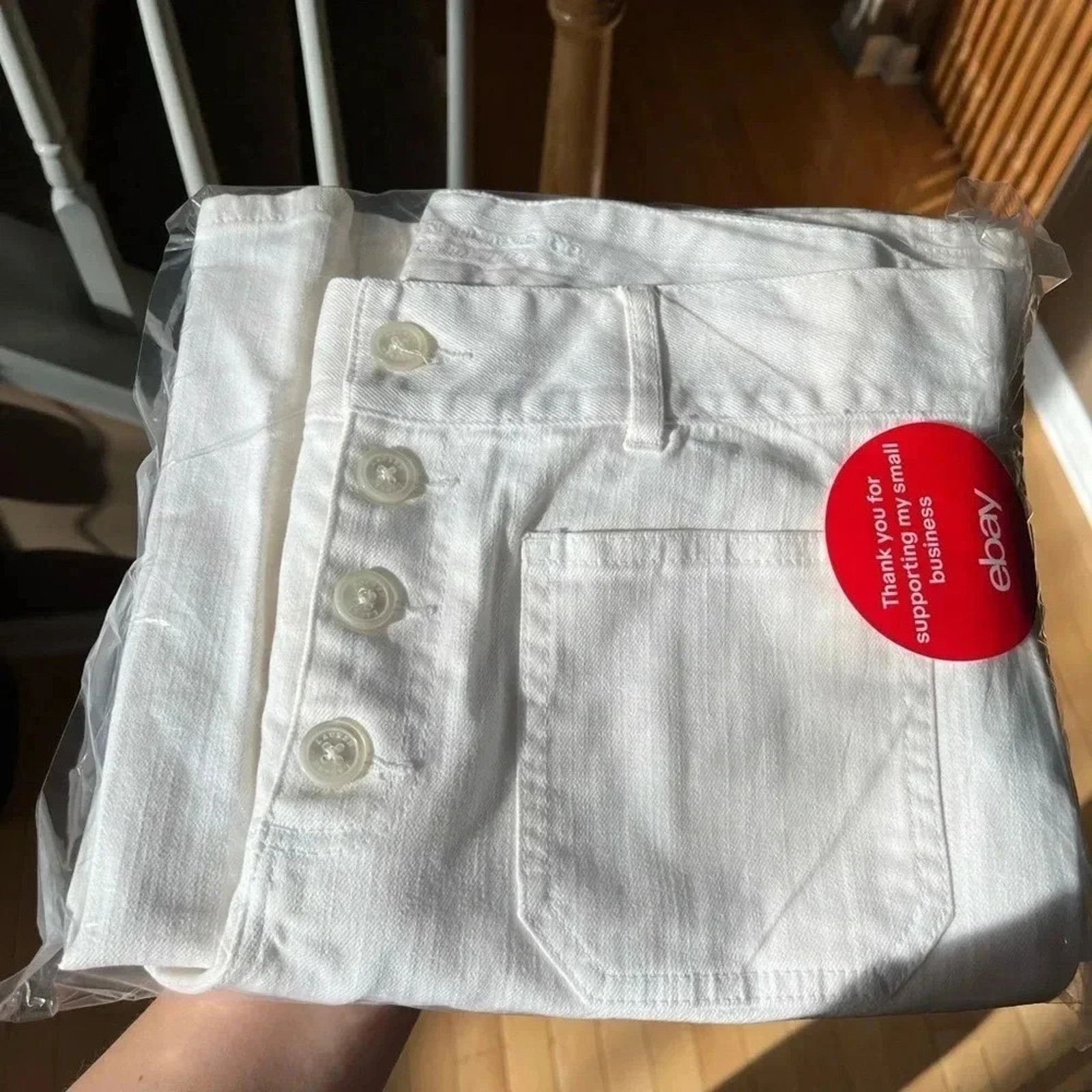 Lauren Ralph Lauren Ralph Lauren White Wide Leg Jeans Sz 8 High Waisted Size 30" / US 8 / IT 44 - 13 Thumbnail