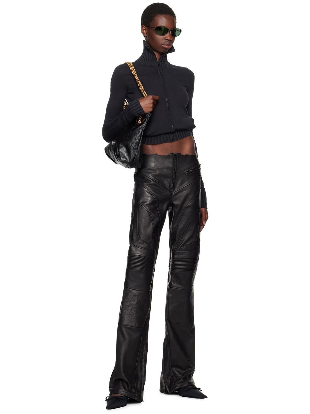 Balenciaga Balenciaga Women's Low Waist Biker Pants in Black Size 26" / US 2 / IT 38 - 3 Thumbnail