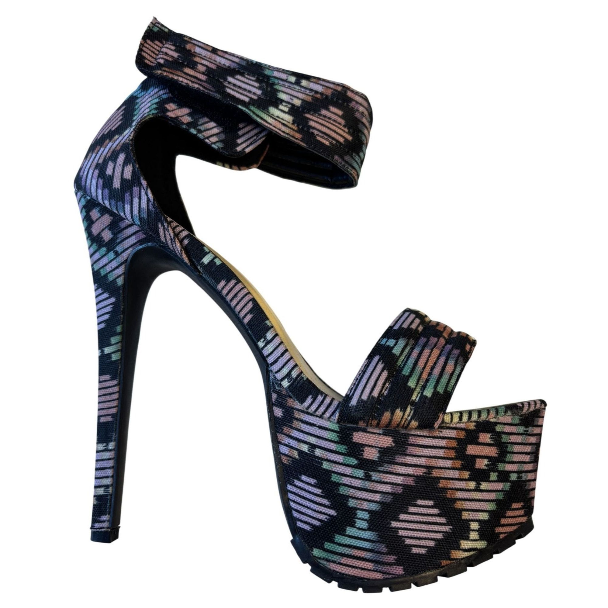 Other BUMPER / Daniella / Black & Pink / Tribal Print / Platform / Size US 8.5 / IT 38.5 - 1 Thumbnail