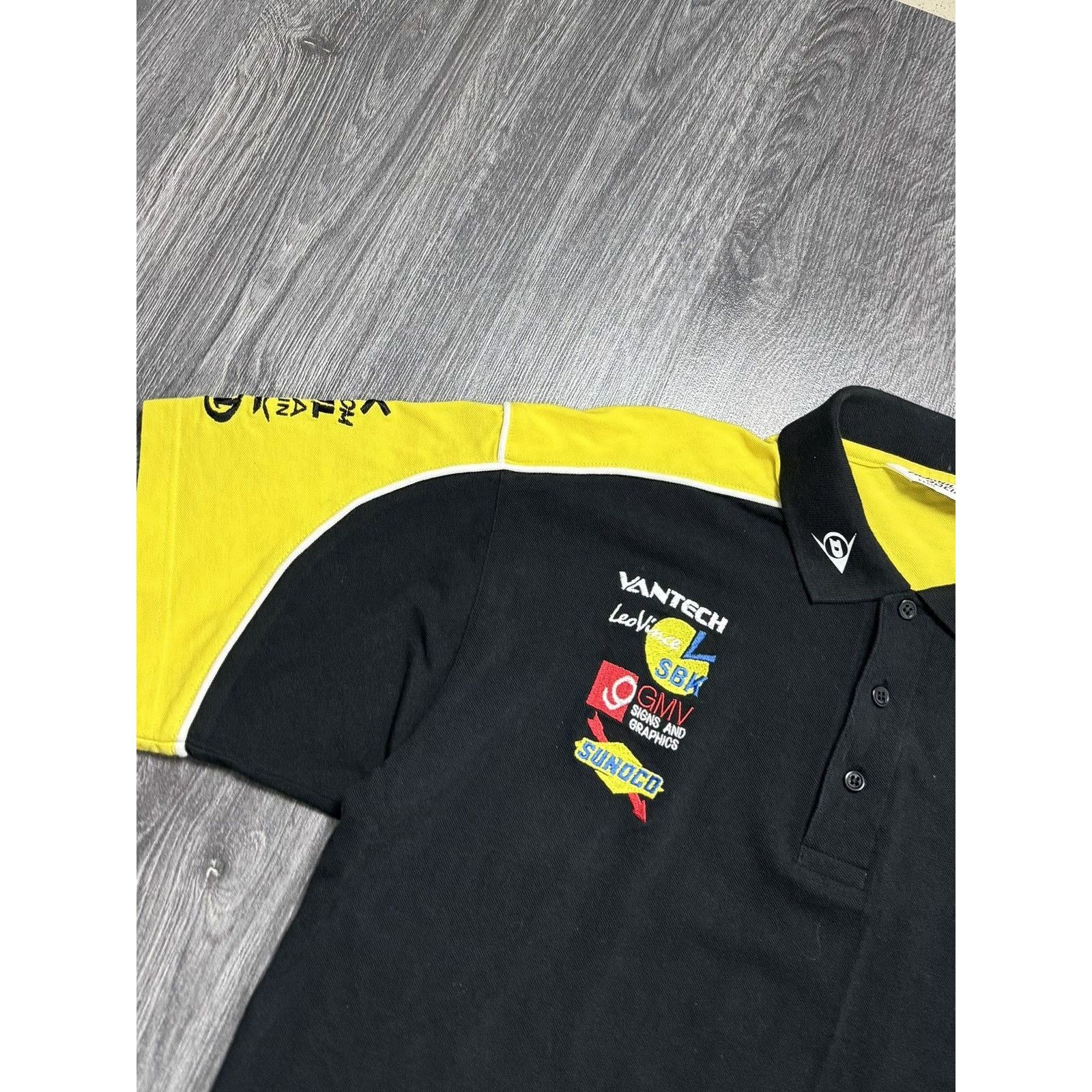 Dunlop 90s Vintage Racing Polo Shirt Dunlop F-1 Size US M / EU 48-50 / 2 - 2 Thumbnail