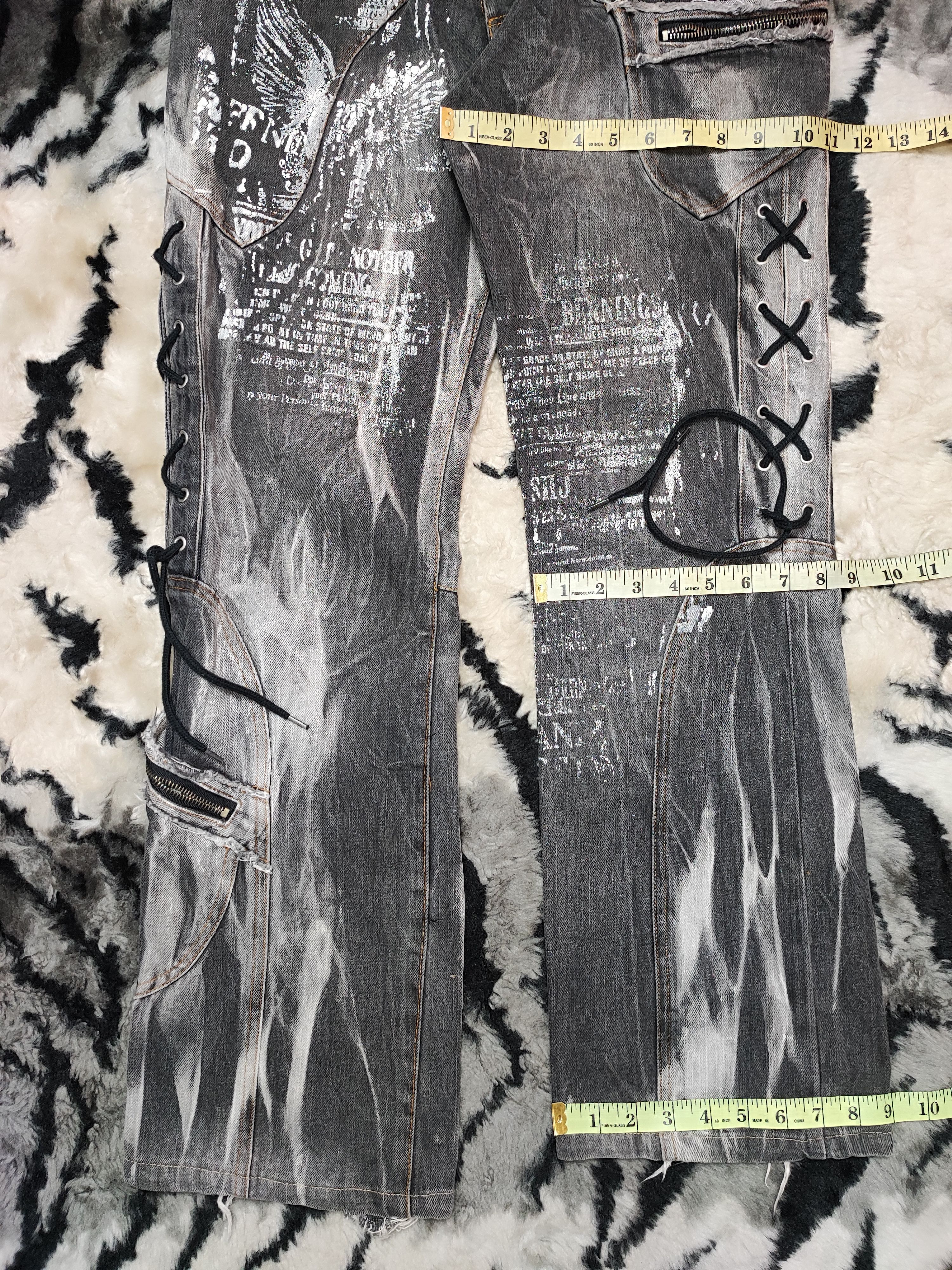 Undercover Berning Sho Bondage Punk Laced Denim Flares Size US 30 / EU 46 - 14 Thumbnail