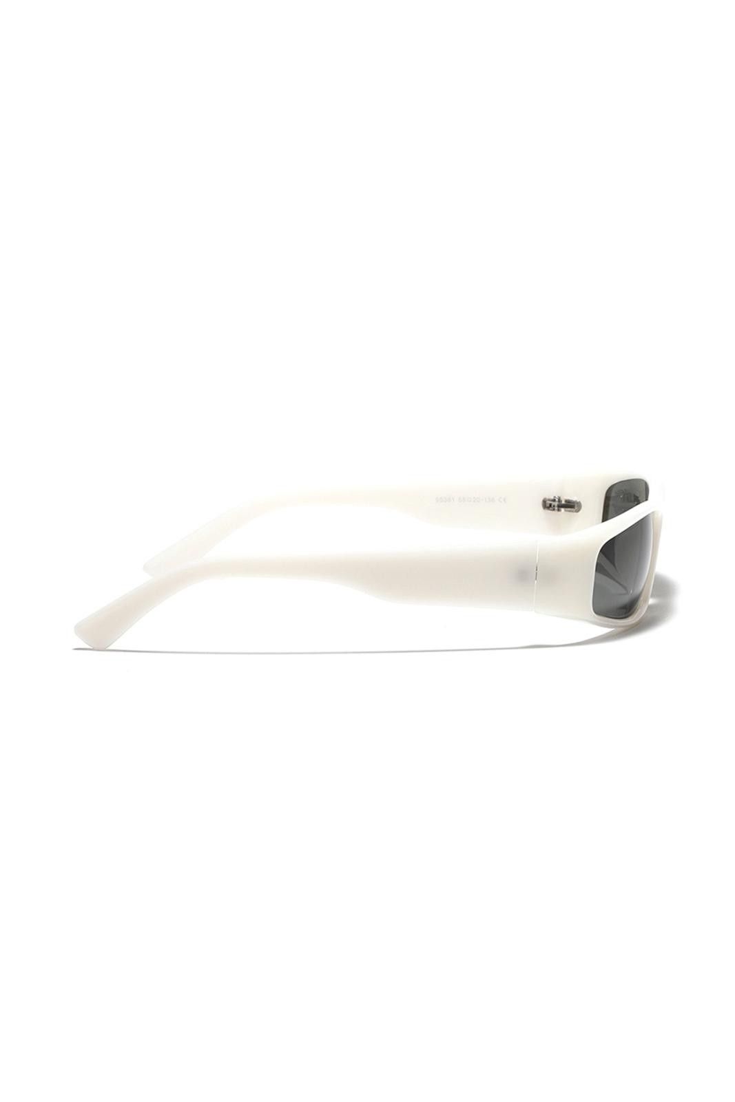 Other Avant Garde Y2K White Jade Rectangle Sunglasses Unisex OS Size ONE SIZE - 3 Thumbnail