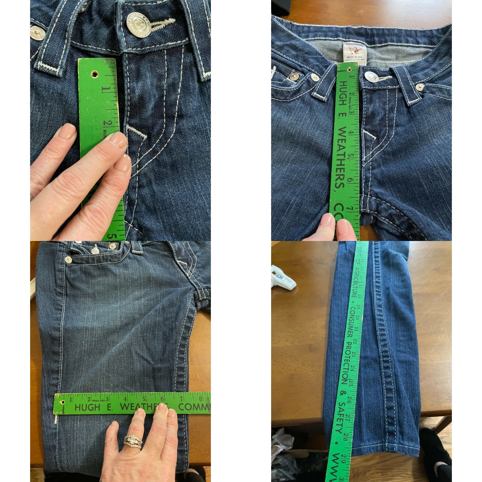 True Religion True Religion Women's Jeans Size 26 Dark Wash Skinny Denim 100% Cotton Regular Rise LS Pockets Blue Denim Skinny Jeans Women Size 26" / US 2 / IT 38 - 8 Thumbnail