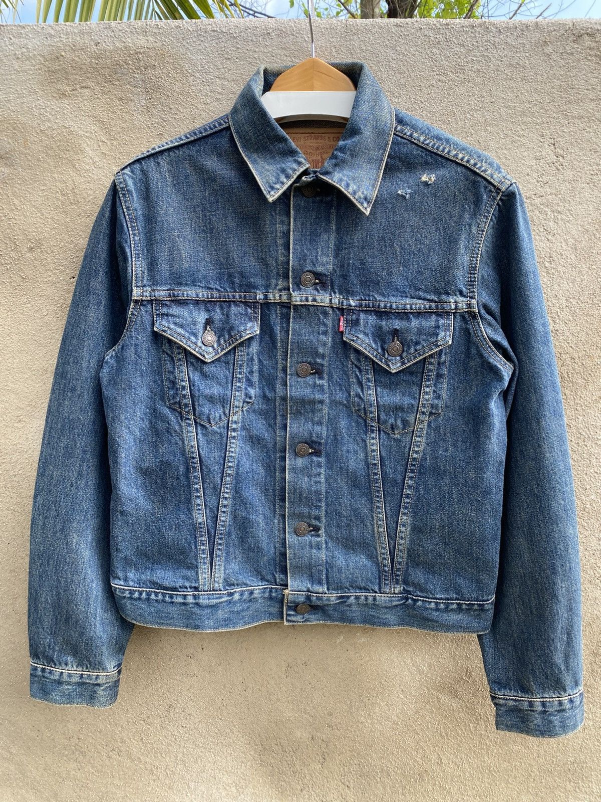 Levi's × Levi's Vintage Clothing × Vintage size 40 vintage levi's 71557 big E trucker denime jakcet Size US L / EU 52-54 / 3 - 1 Thumbnail