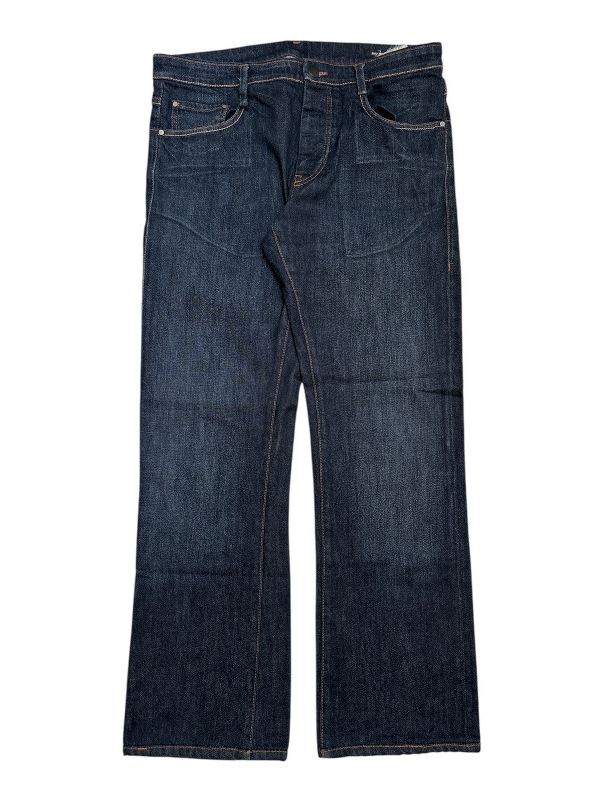 Miu Miu 2000s Raw Indigo Bootcut Jeans Size US 32 / EU 48 - 1 Thumbnail