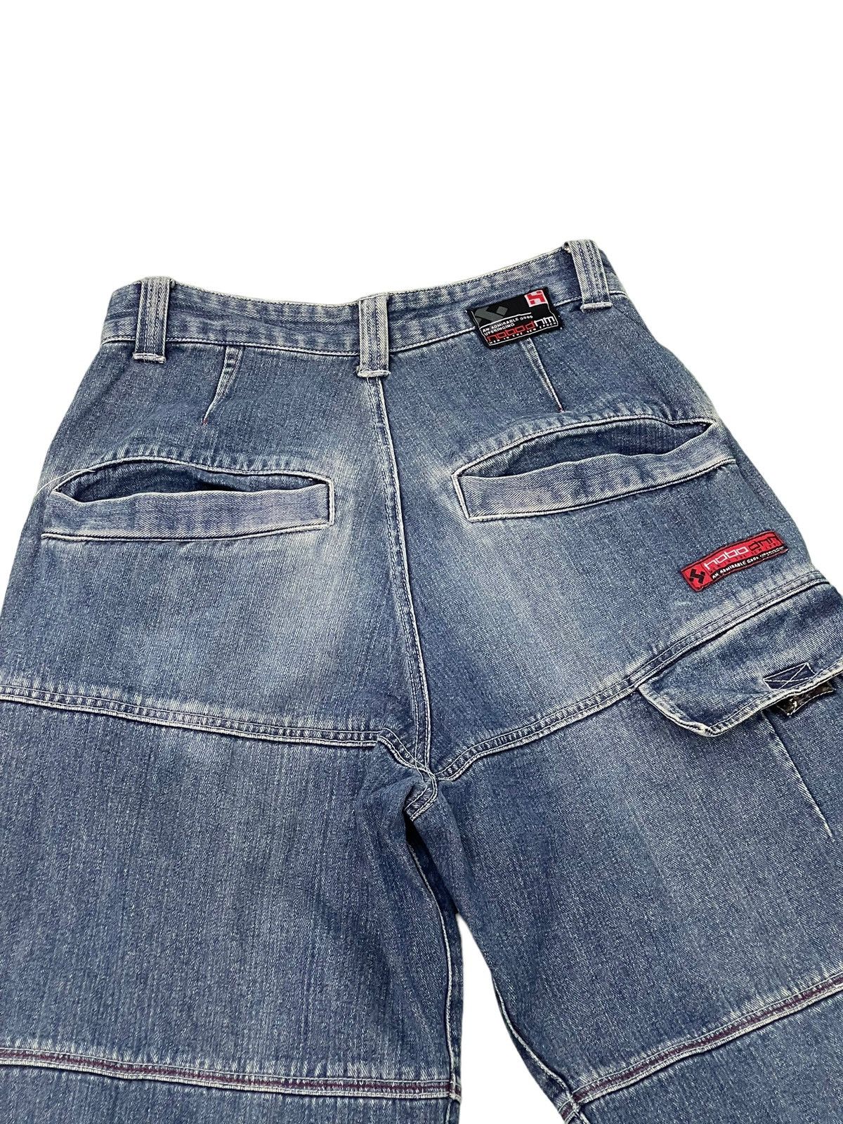 Japanese Brand Baggy Jeans Hobo Distress Wide Denim Skateboards 6🟦4 Size US 29 - 20 Thumbnail