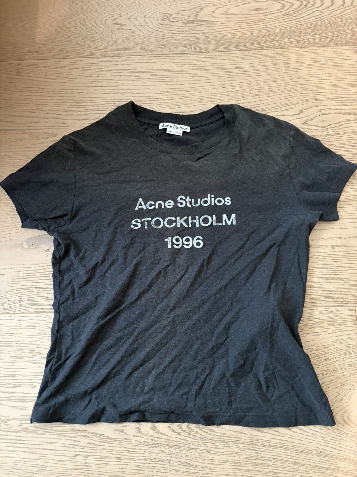 Acne Studios Pale Blue Acne Studios Stockholm 1996 Stamp T-Shirt 
