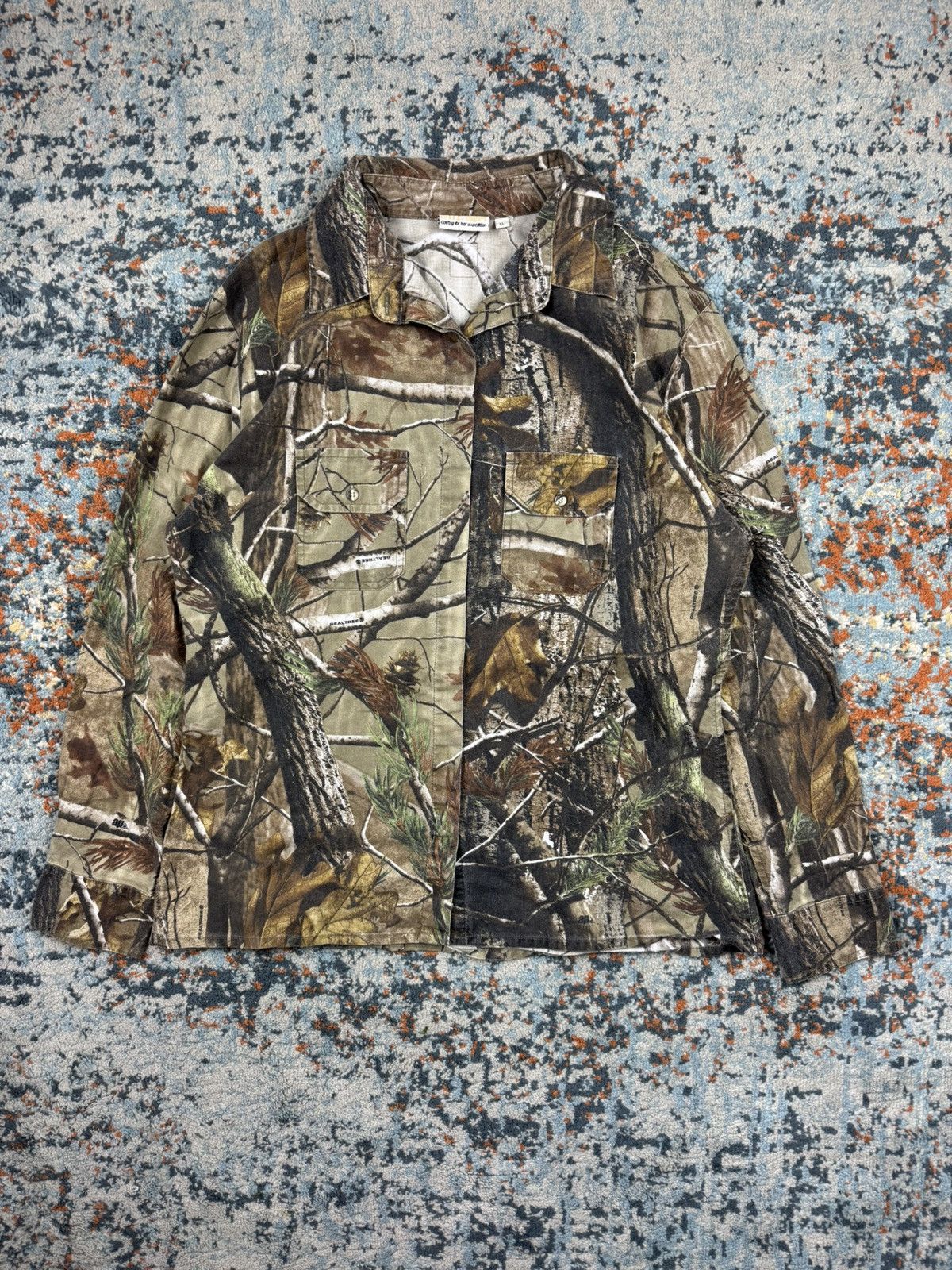 Realtree × Vintage Vintage 90s Realtree camo hunting button up shirt Size L / US 10 / IT 46 - 2 Thumbnail