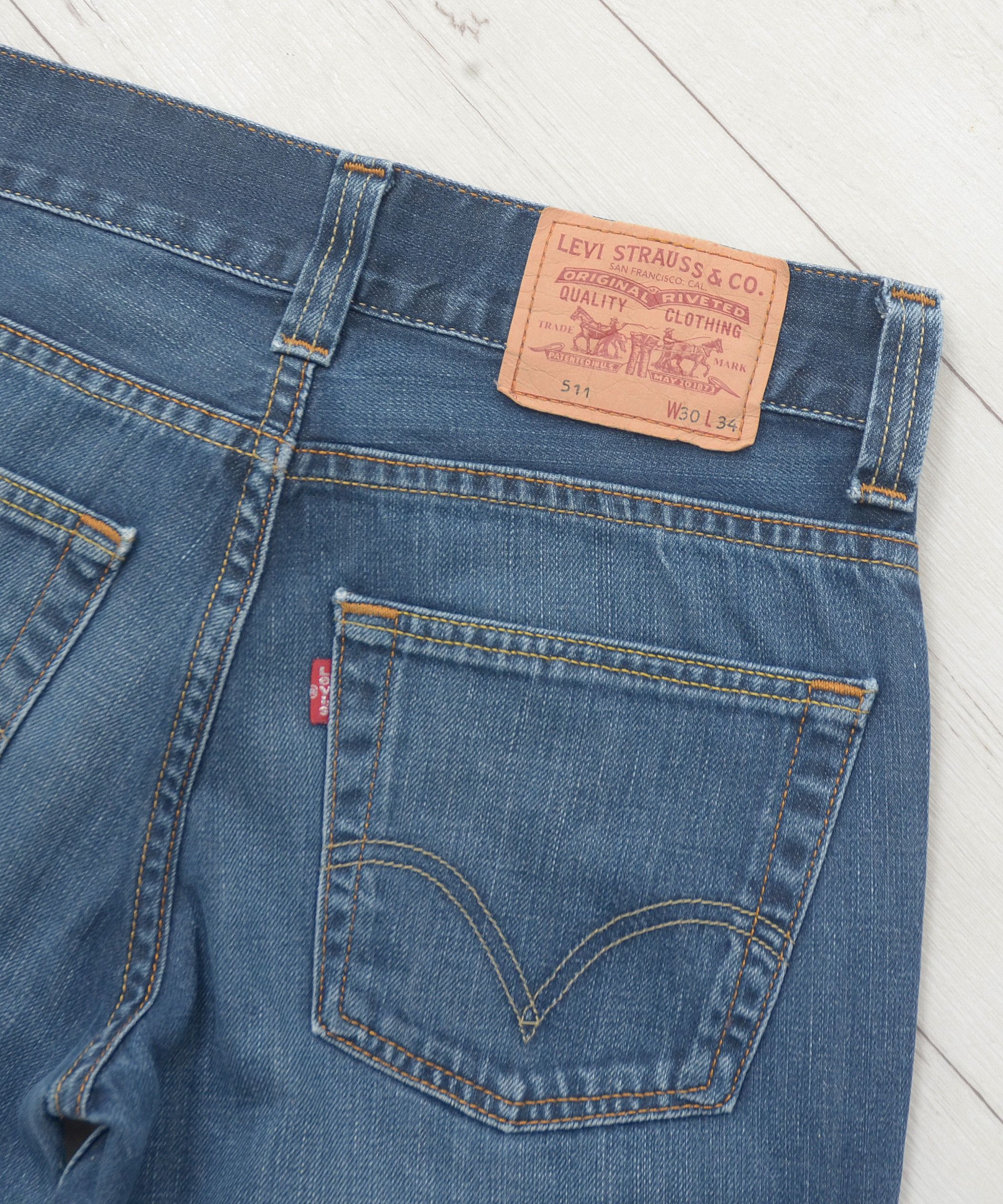 Levi's × Levi's Vintage Clothing × Vintage Vintage 511 Blue Denim Jeans sz 32x34 Wash Slim Size US 30 / EU 46 - 8 Thumbnail