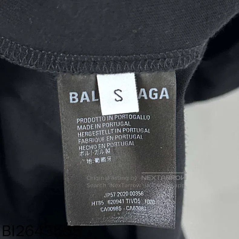 Balenciaga Balenciaga Black Embroidered GW Short Sleeve Size US S / EU 44-46 / 1 - 4 Thumbnail