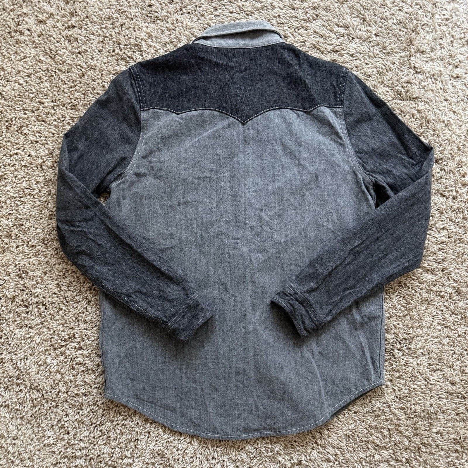 Free People × Wrangler Free People Wrangler Peter Max Western Pearl Snap Grey Shirt Size M / US 6-8 / IT 42-44 - 7 Thumbnail