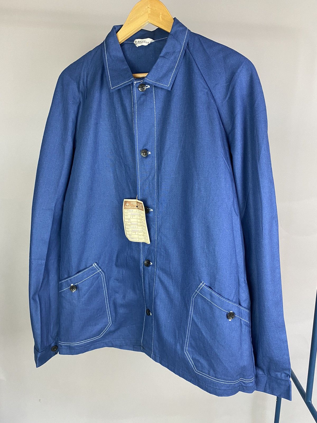 Le Laboureur × Vintage Otavan Vintage Work Jacket –Deadstock Blue – Made in Finland Size US L / EU 52-54 / 3 - 2 Thumbnail