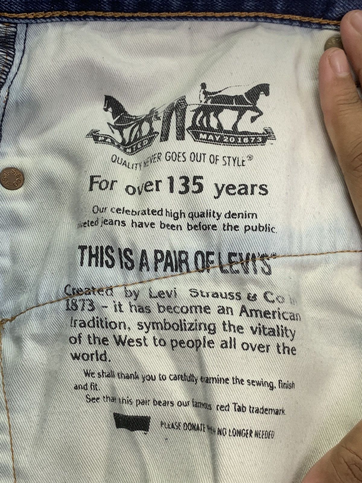 Levi's Vintage 505 Levi’s Distress Denim Size US 31 - 18 Thumbnail