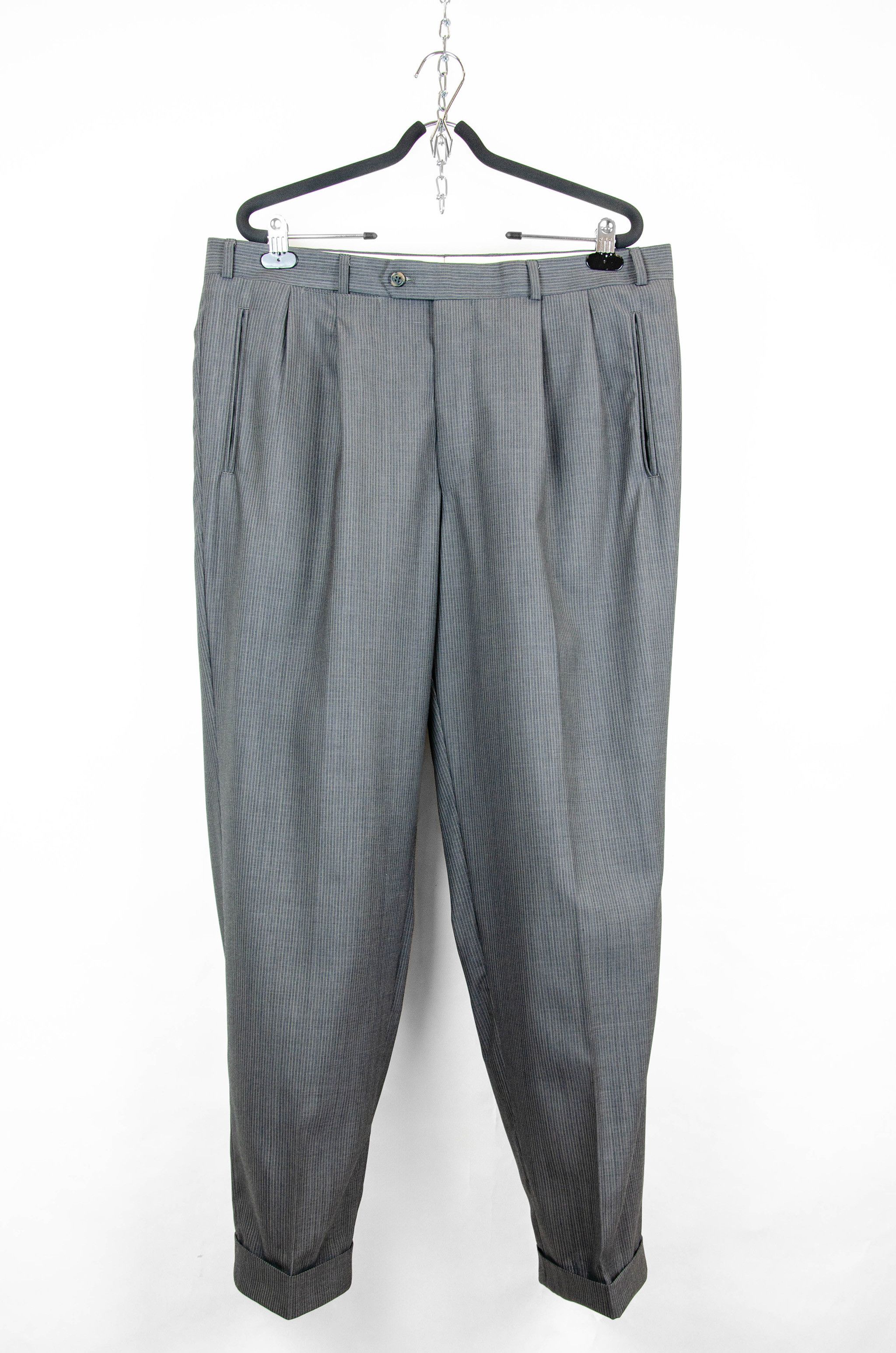 Yves Saint Laurent YSL Pour Homme Pinstripe Wool Suit - Size 26 Size 46R - 7 Thumbnail